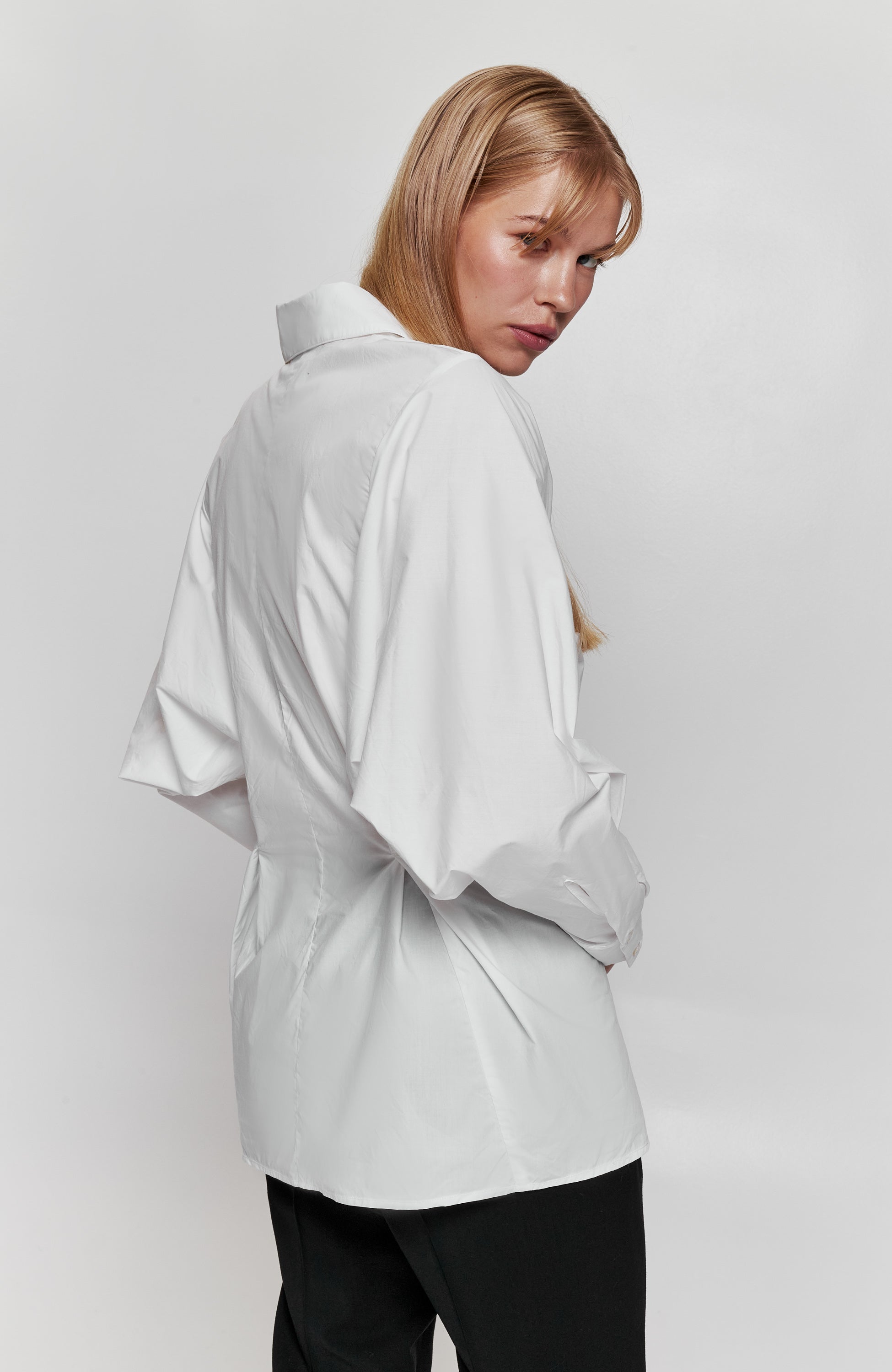 Erika cavallini White Dart fold cotton shirt image 4