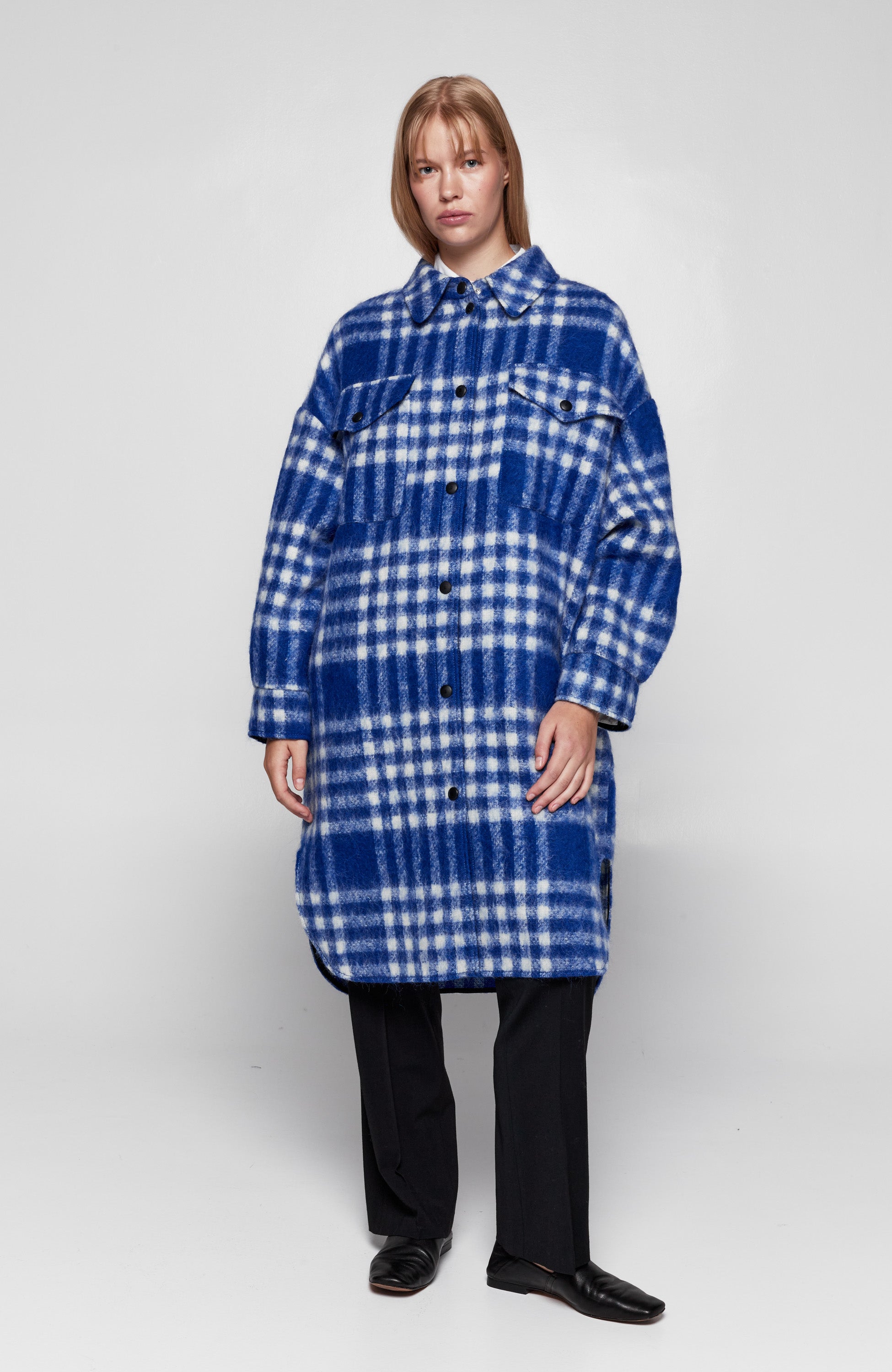 Erika cavallini Blue Ruudulise mustriga jakk image 8
