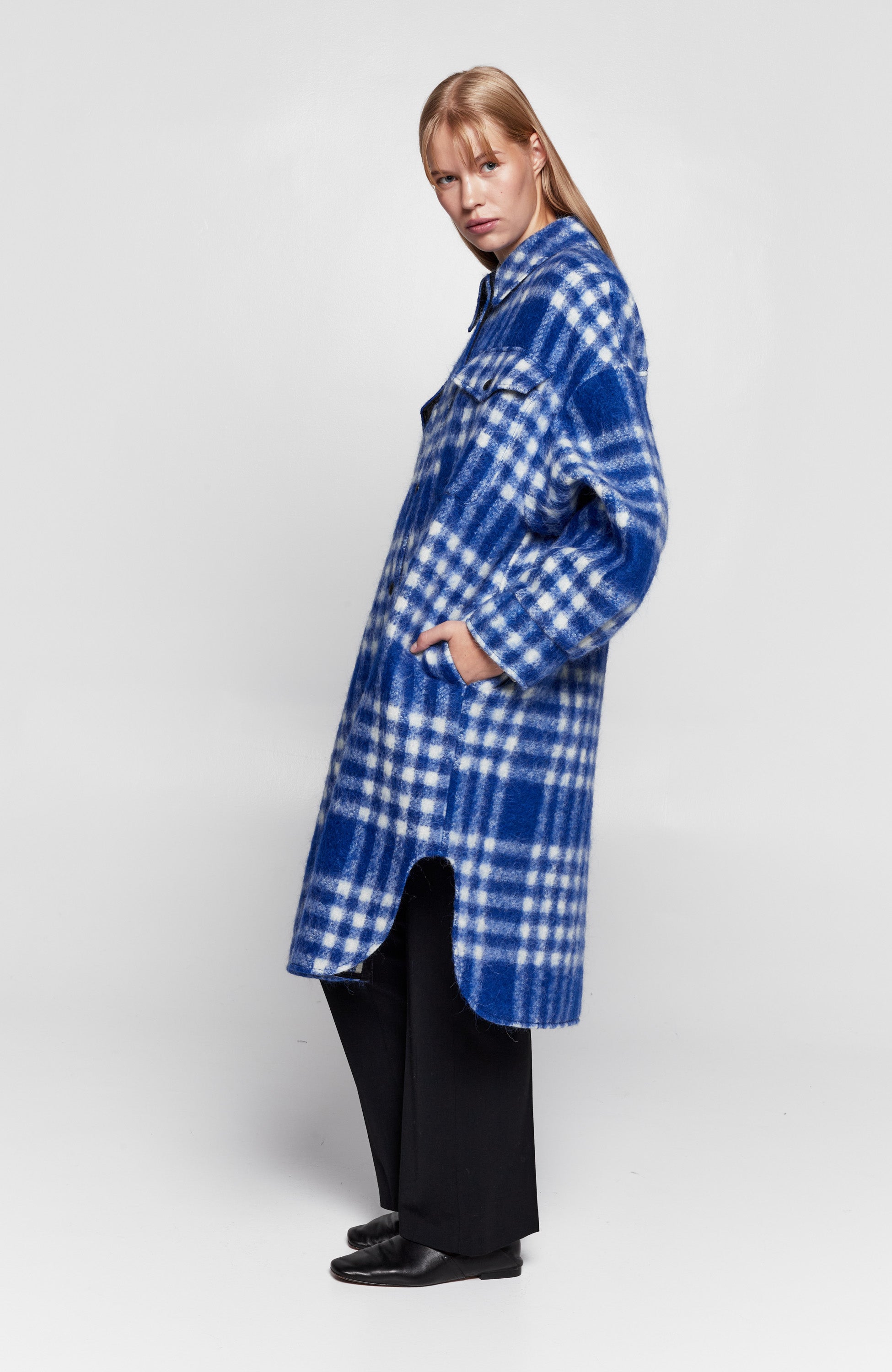 Erika cavallini Blue Ruudulise mustriga jakk image 3