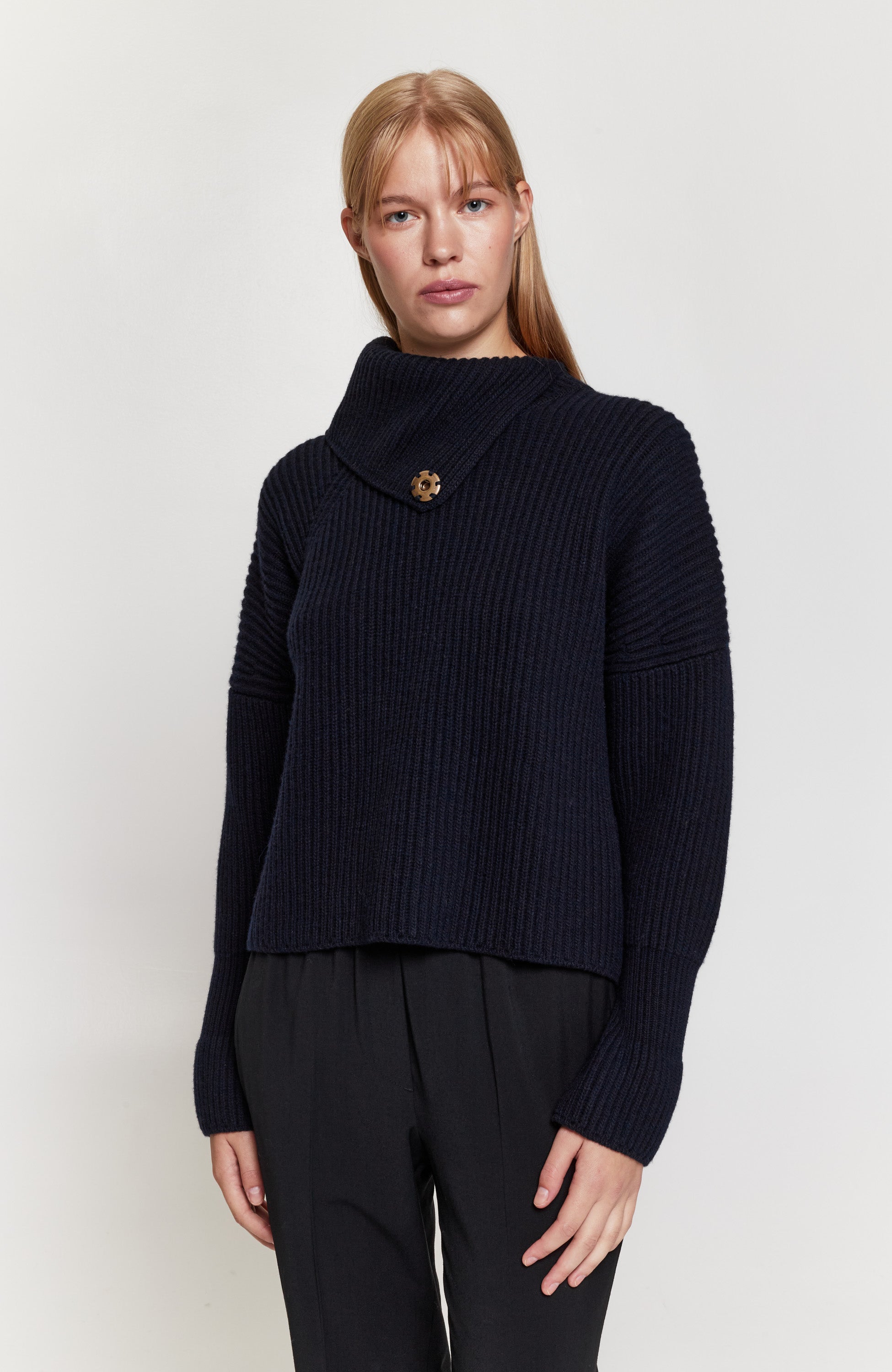 Erika cavallini Navy Lai kootud sviiter image 1