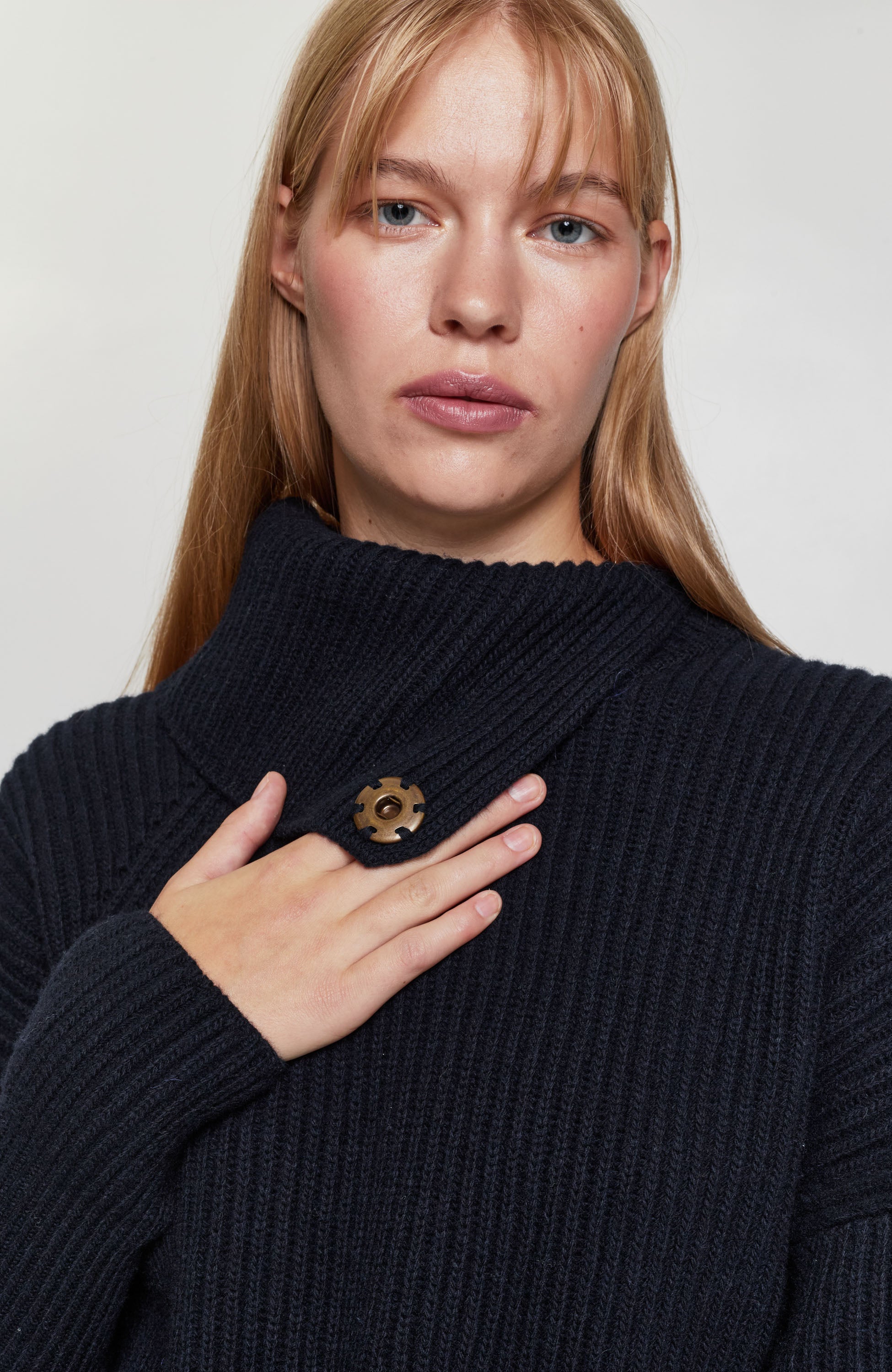 Erika cavallini Navy Lai kootud sviiter image 5