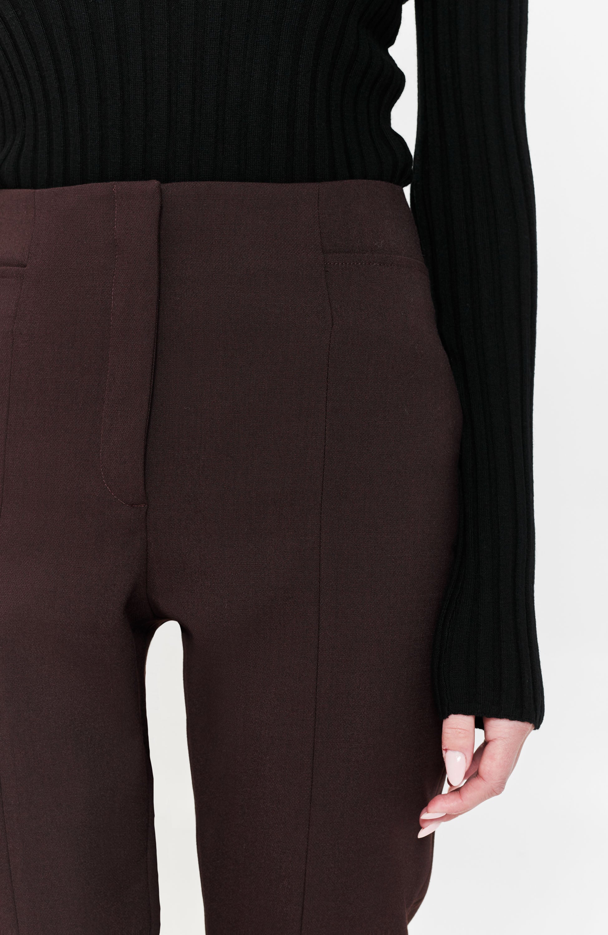 House of dagmar Brown High-rise straight trousers romy image 4