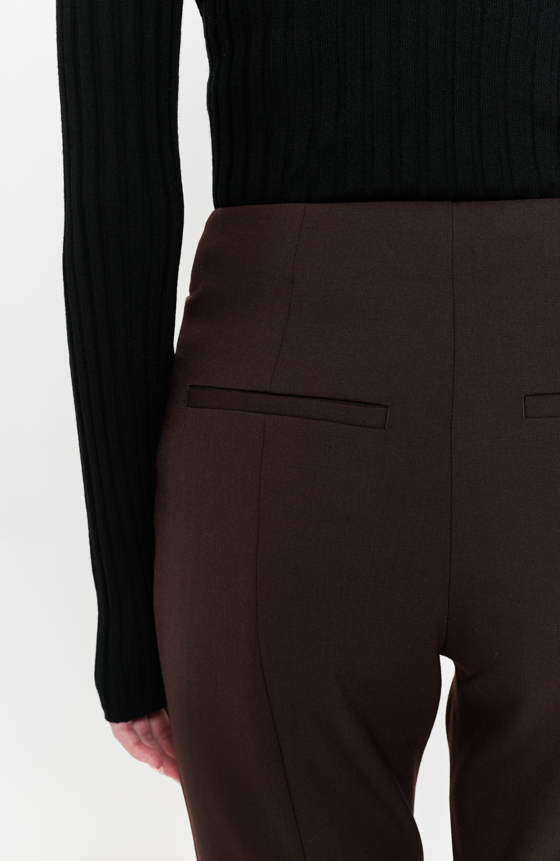 House of dagmar Brown High-rise straight trousers romy image 5