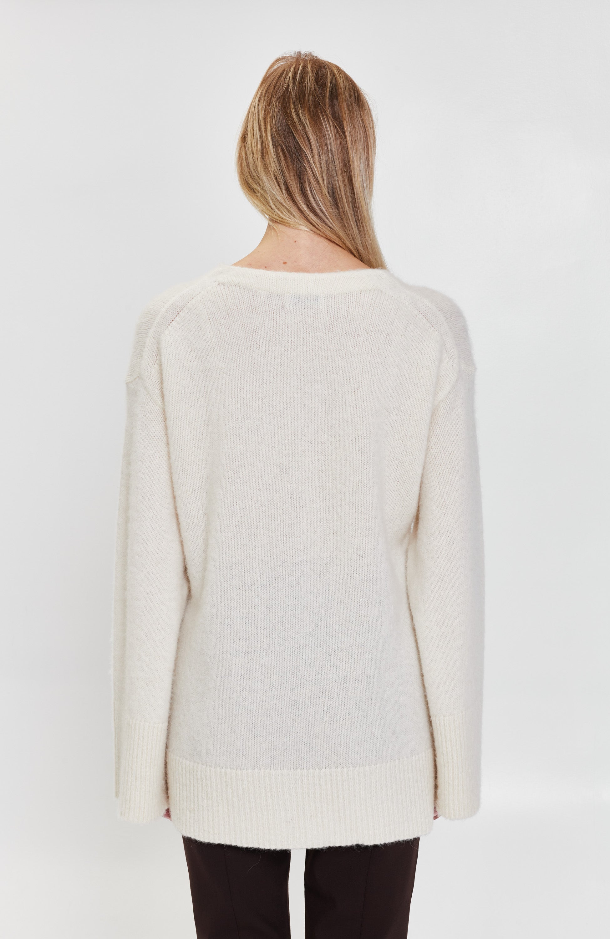 House of dagmar Neutral Textured wide-sleeve cardigan linn image 3