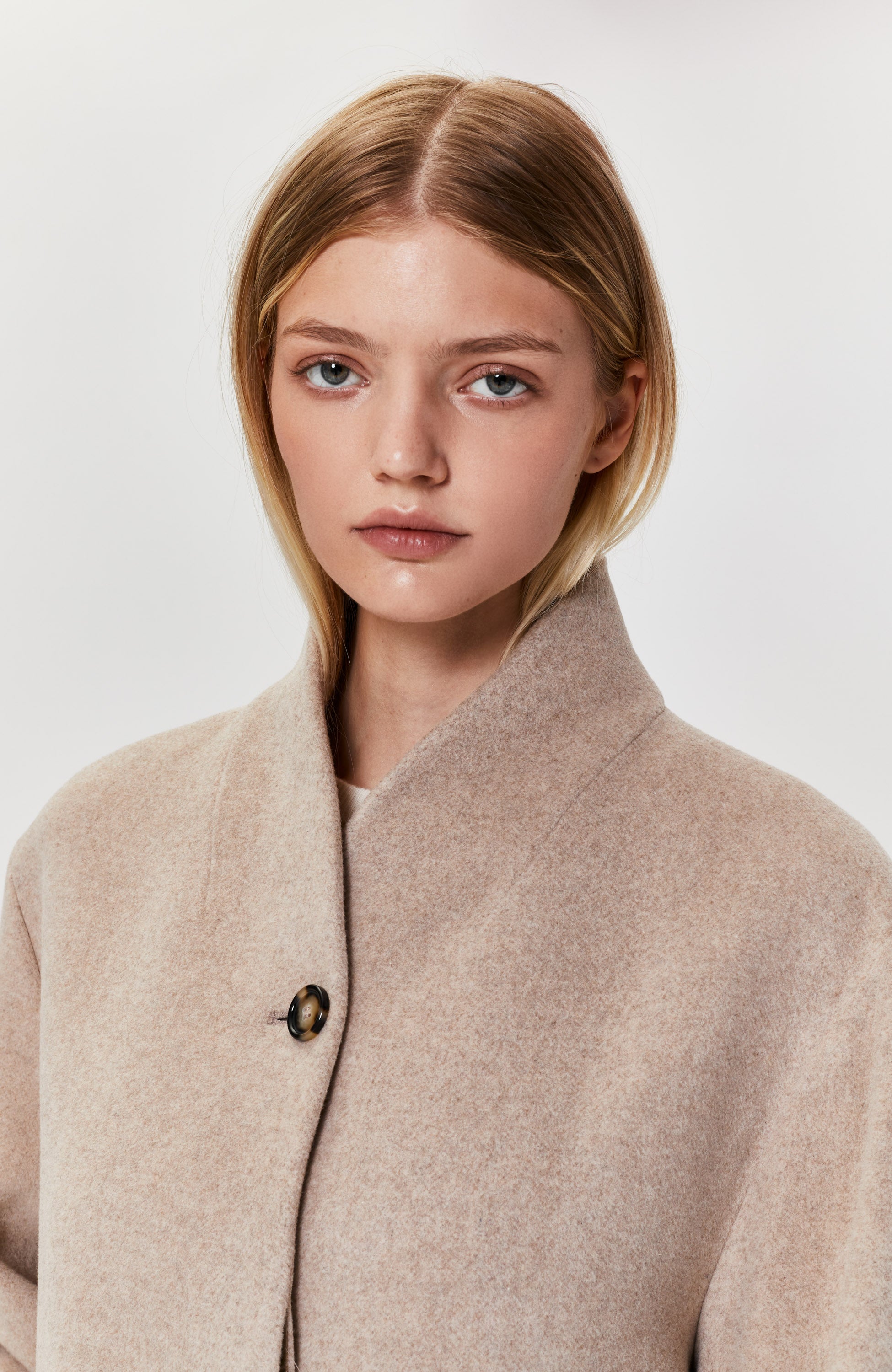 House of dagmar Beige Belted relaxed coat cameron image 6