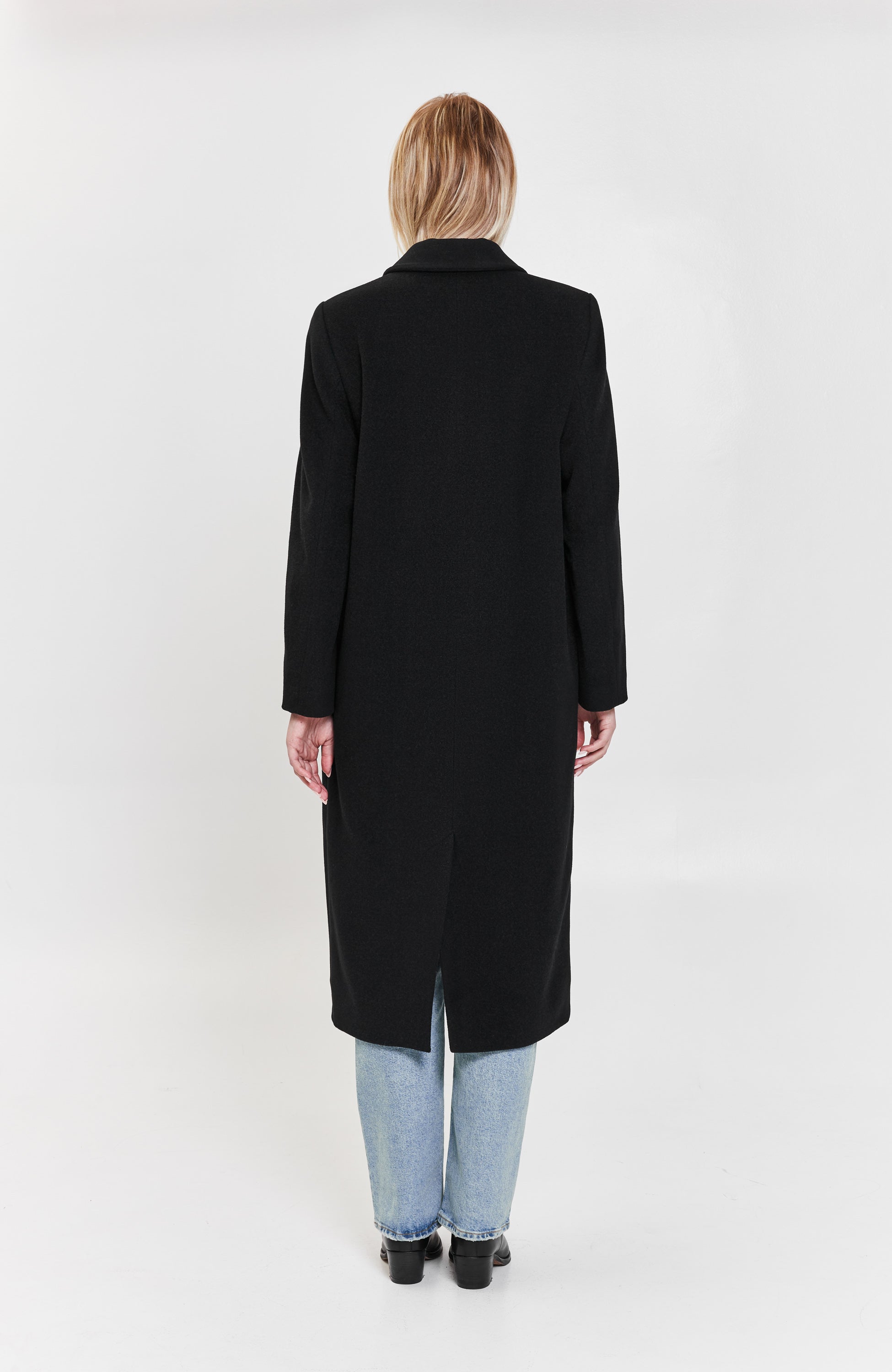 House of dagmar Black Double-breasted wool coat anissa image 6