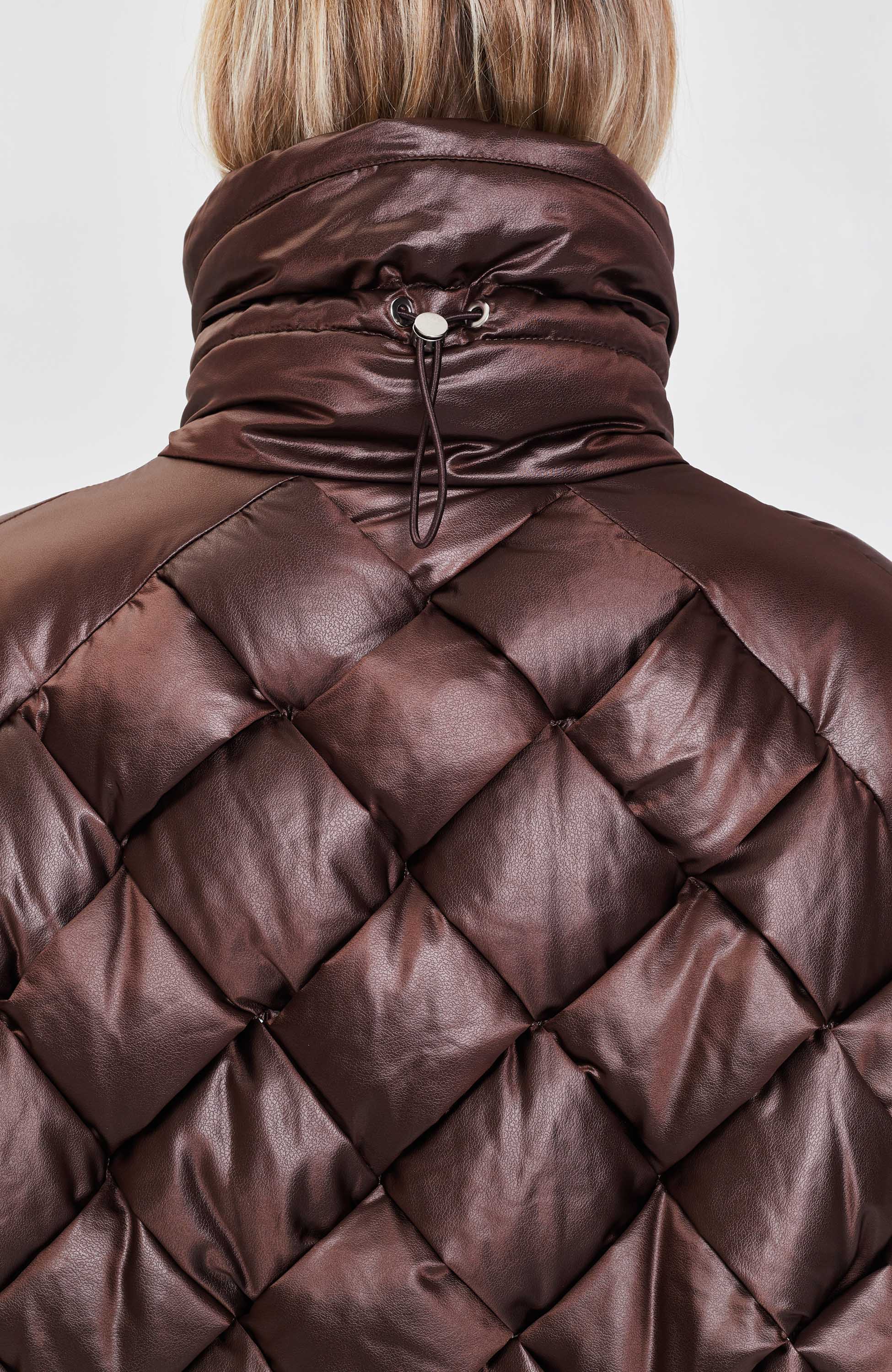 Geometric quilted down jacket ASTER