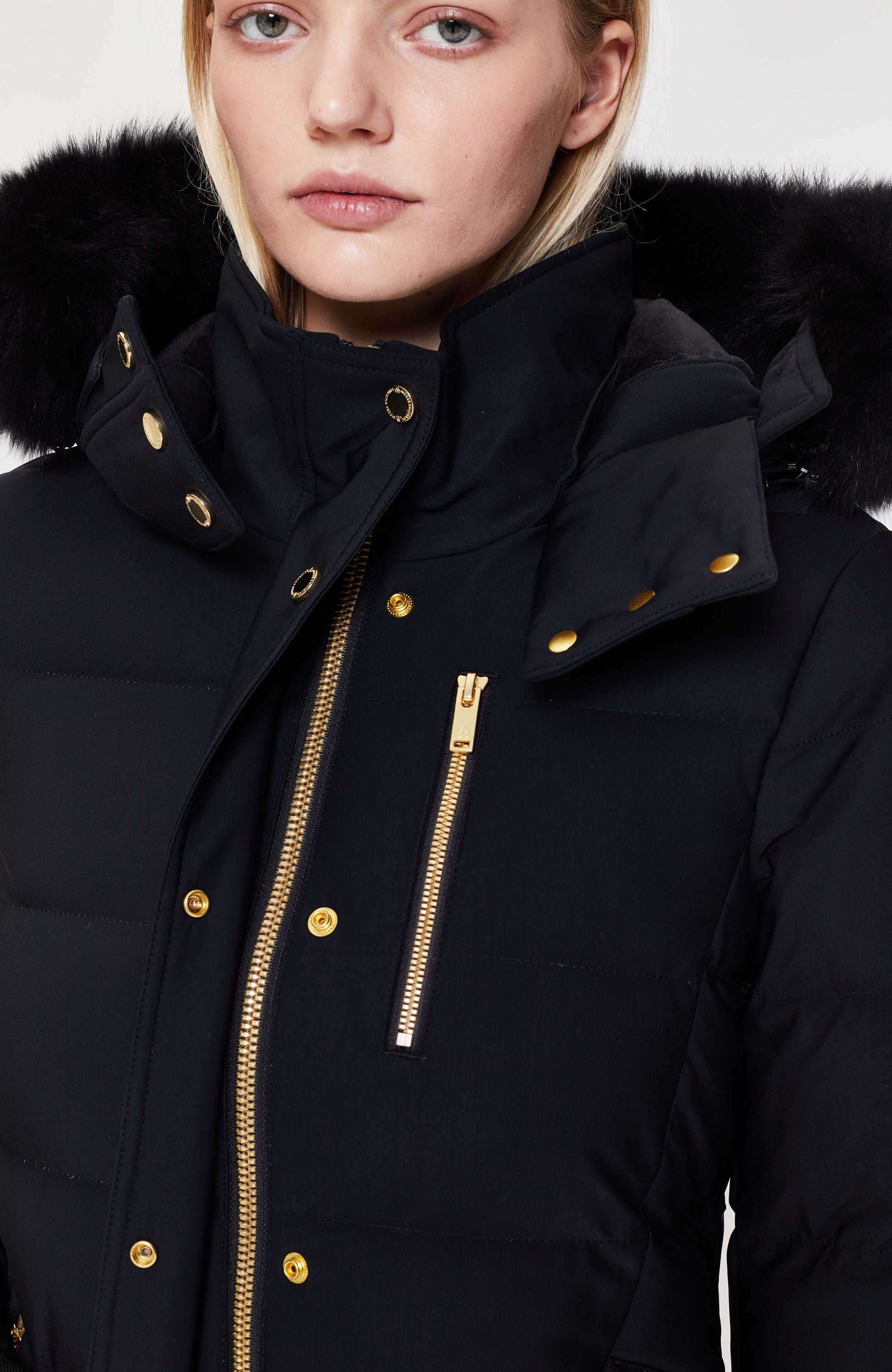 Gold-detail down parka WATERSHED