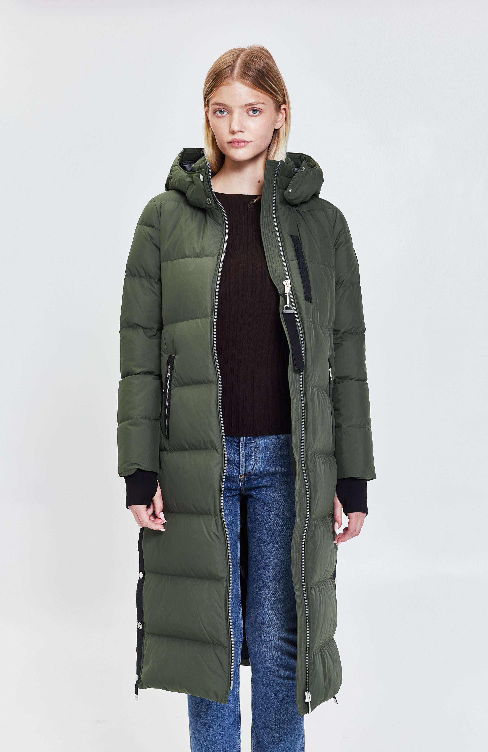 Moose knuckles Green Hooded down parka coat jocada image 5