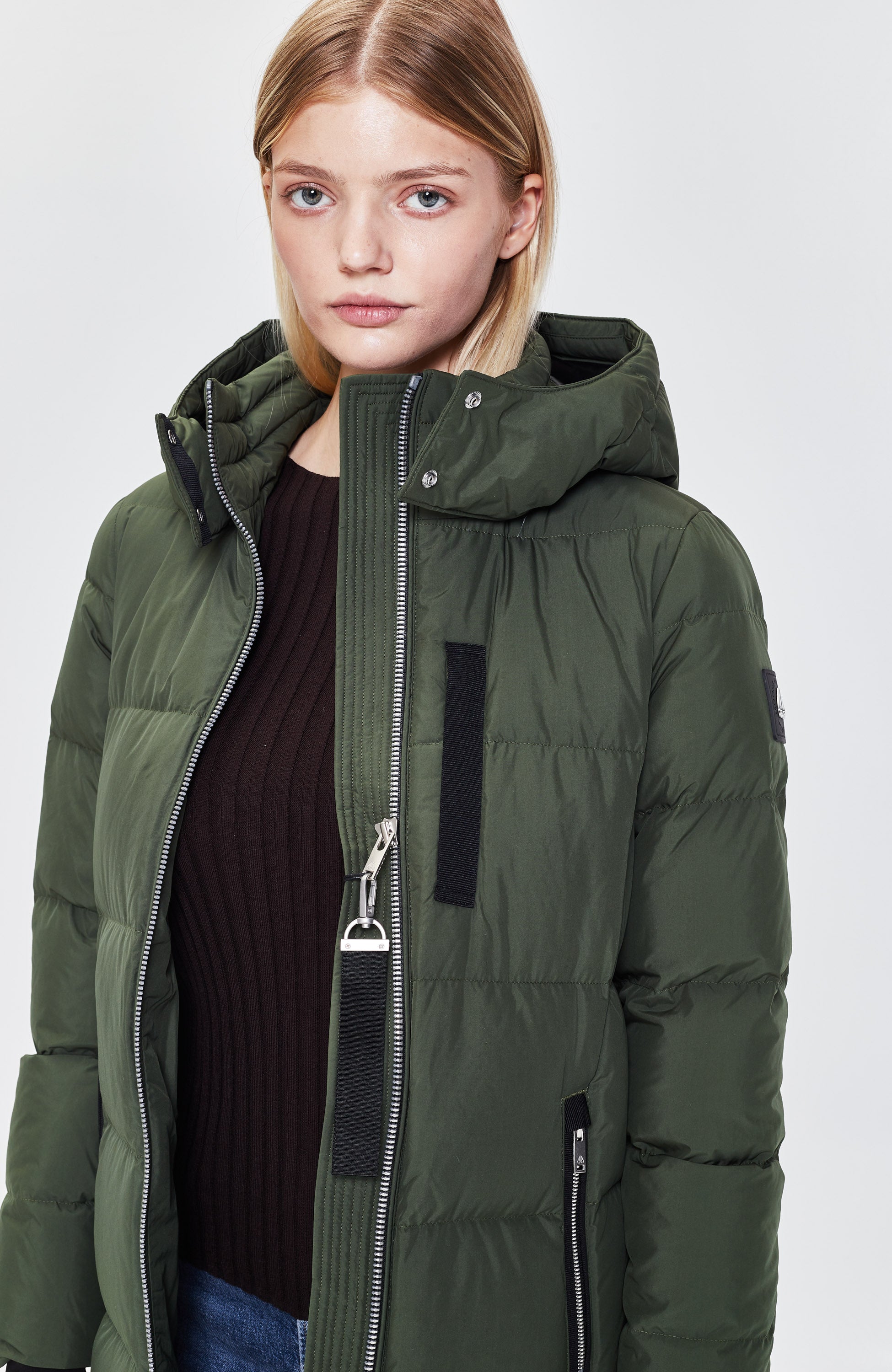 Moose knuckles Green Hooded down parka coat jocada image 9