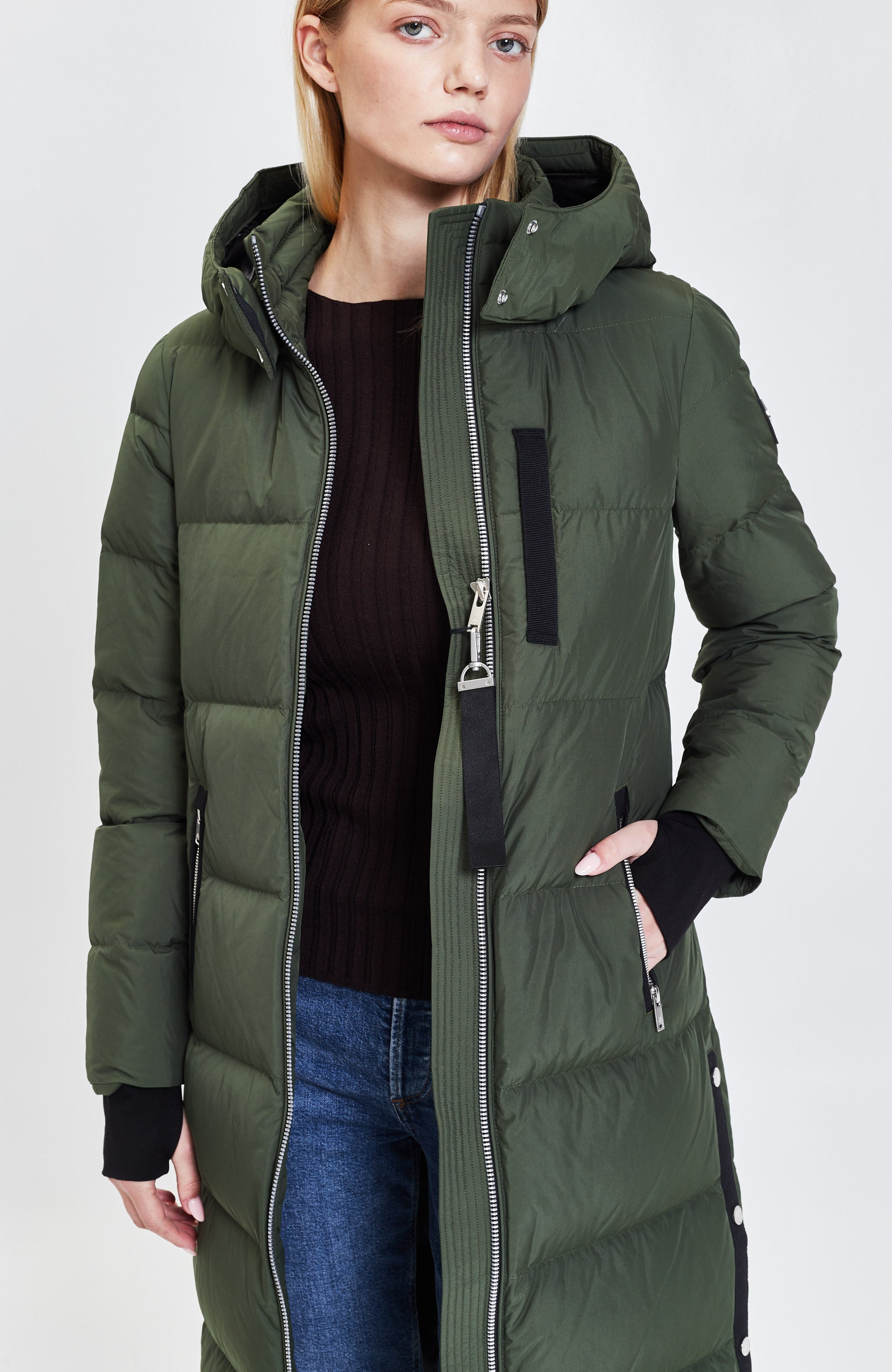 Moose knuckles Green Hooded down parka coat jocada image 8