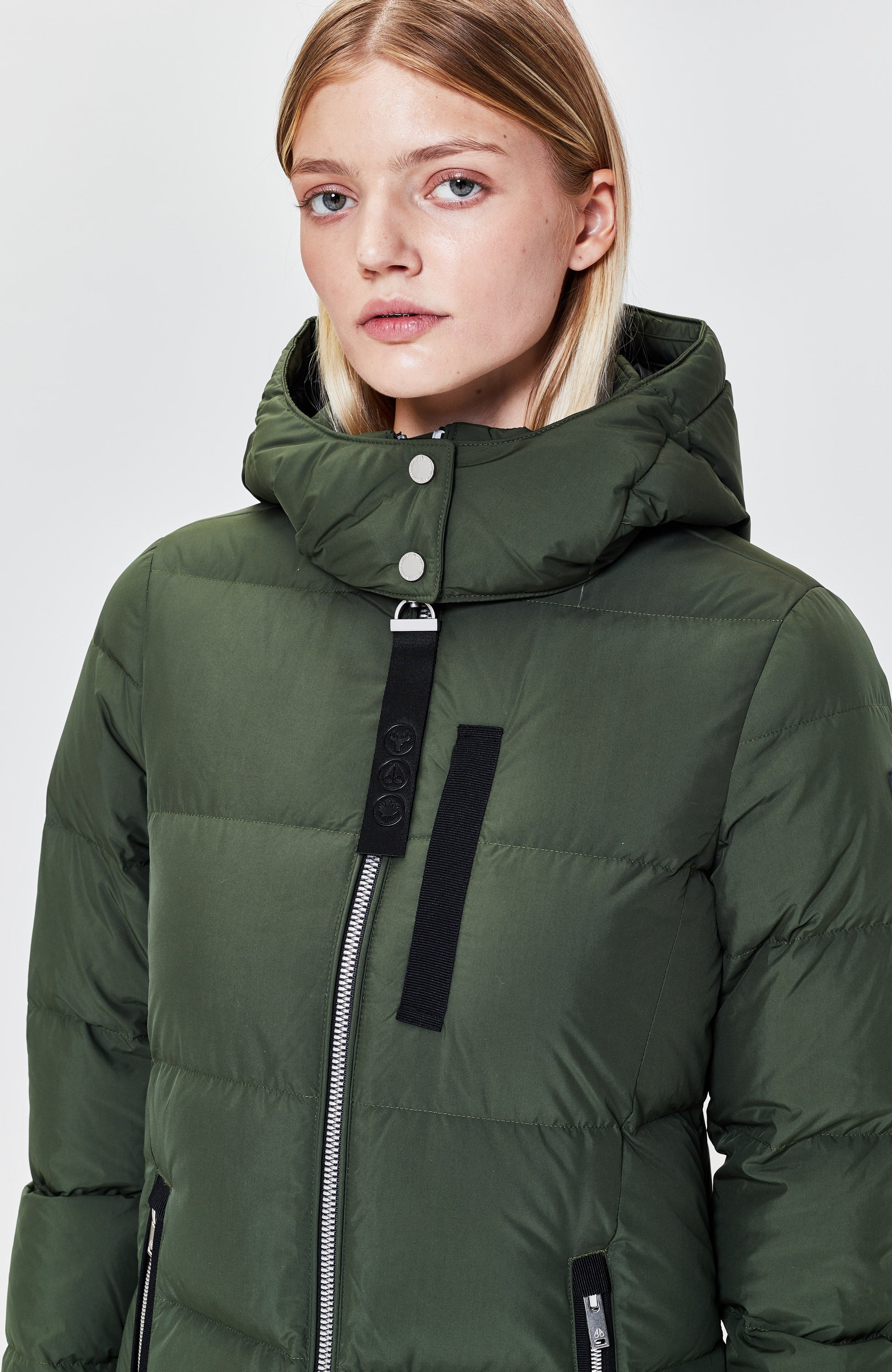 Moose knuckles Green Hooded down parka coat jocada image 7