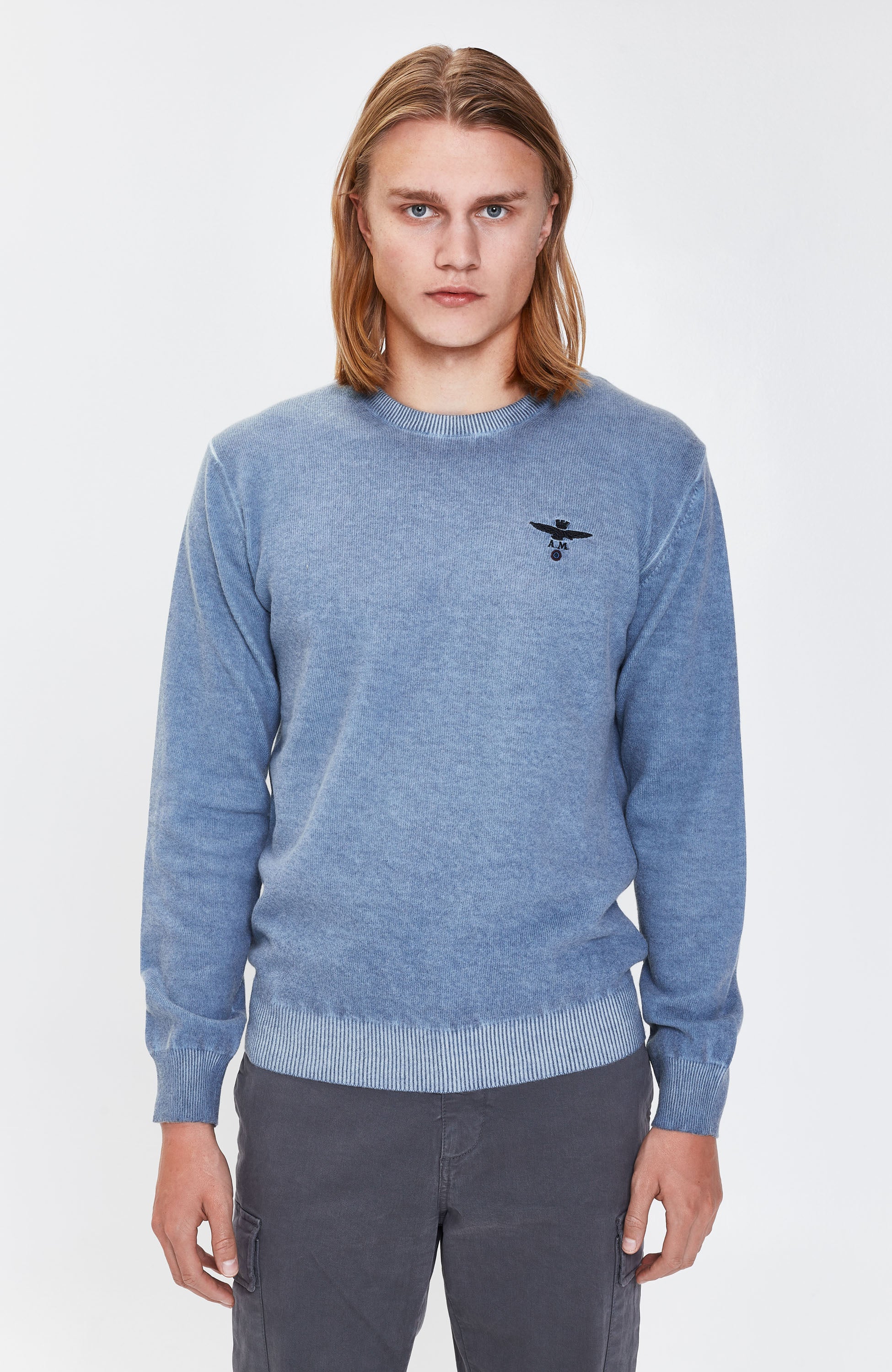 Aeronautica militare Blue Sweter wełniany image 1