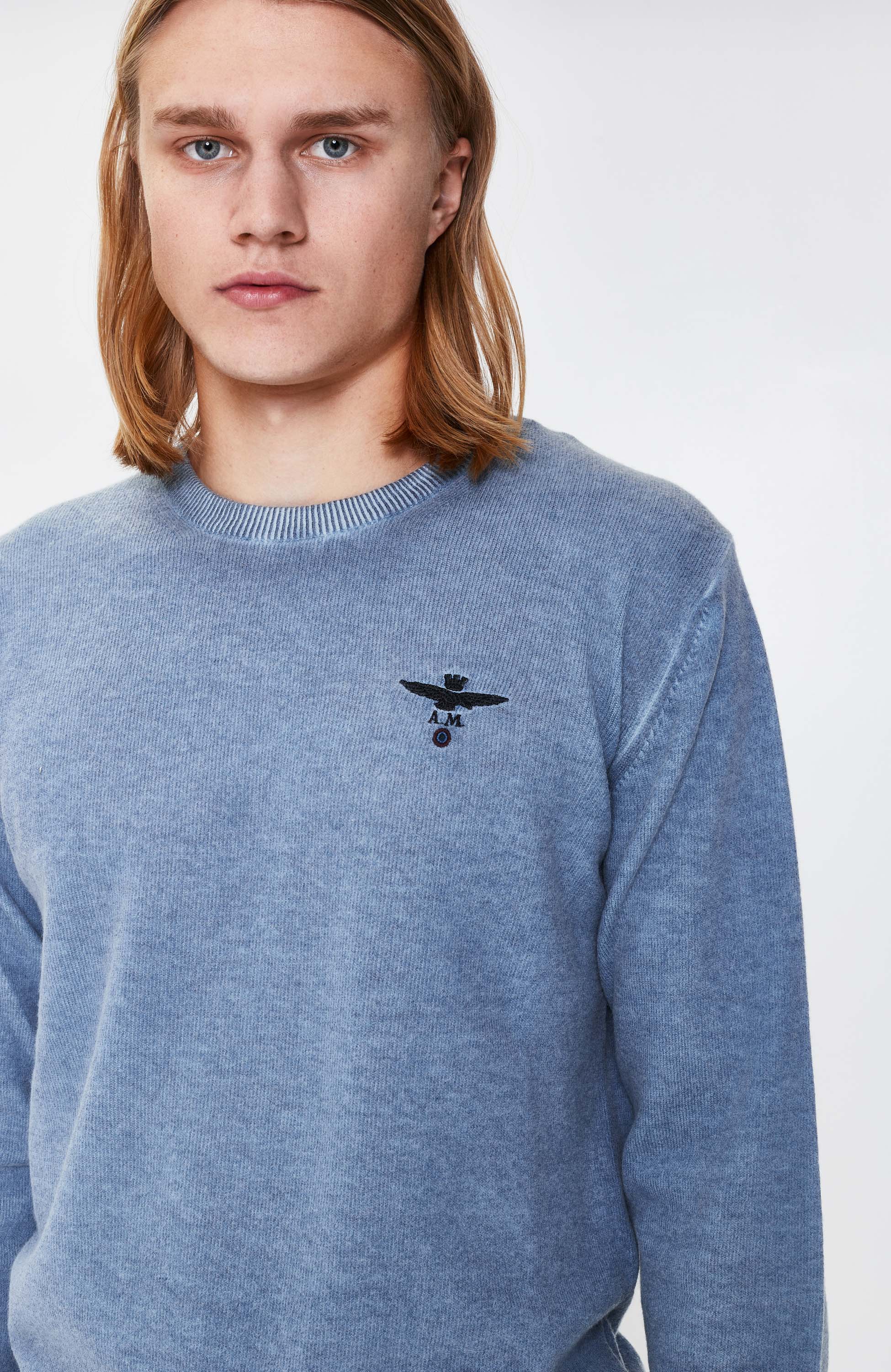 Aeronautica militare Blue Sweter wełniany image 2