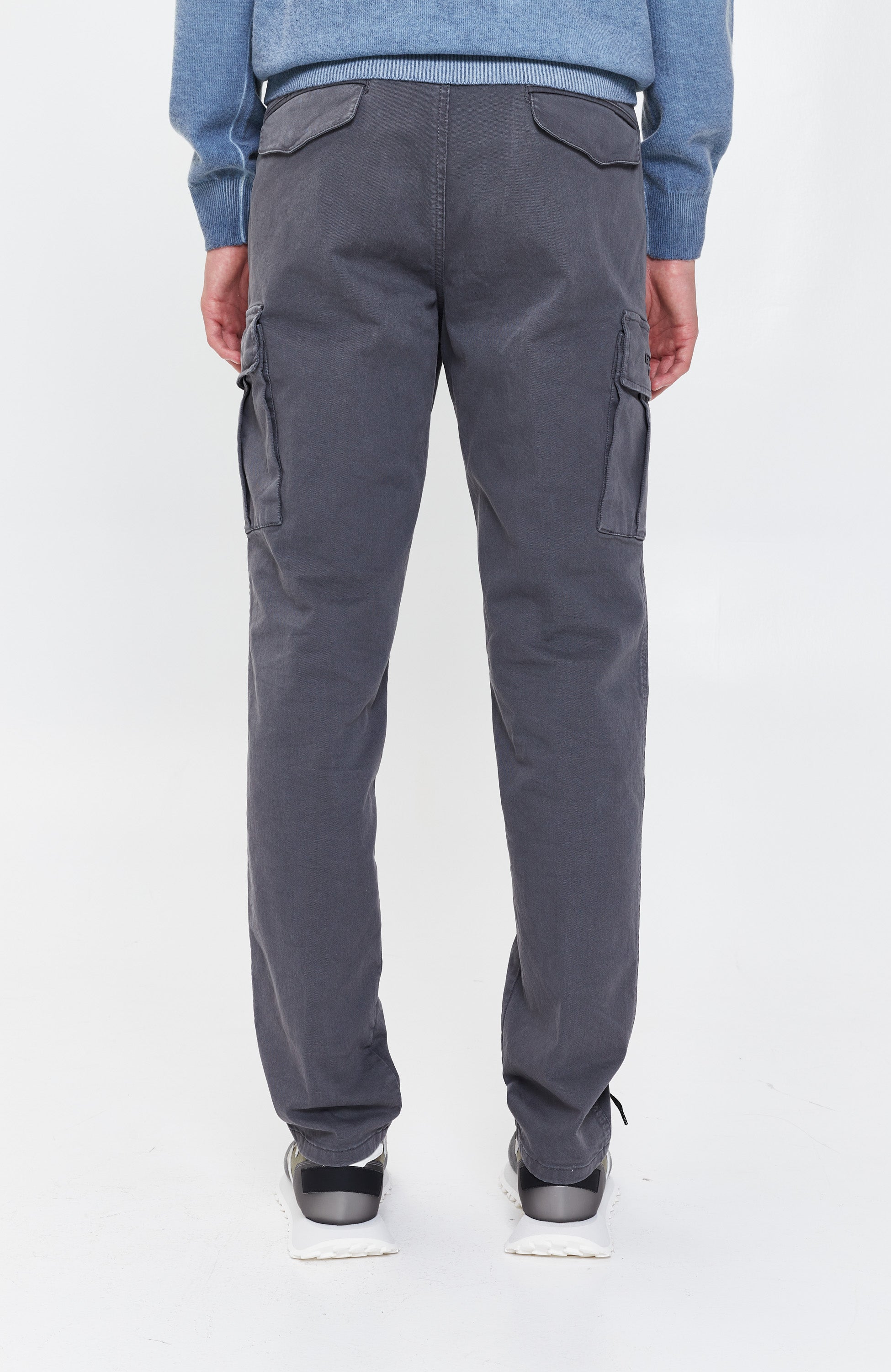 Aeronautica militare Grey Cargo cotton trousers image 4