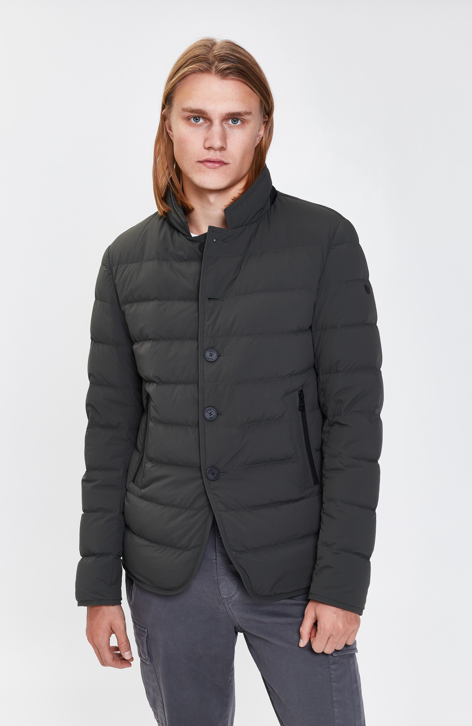 Duno Green Quilted blazer jacket master image 3