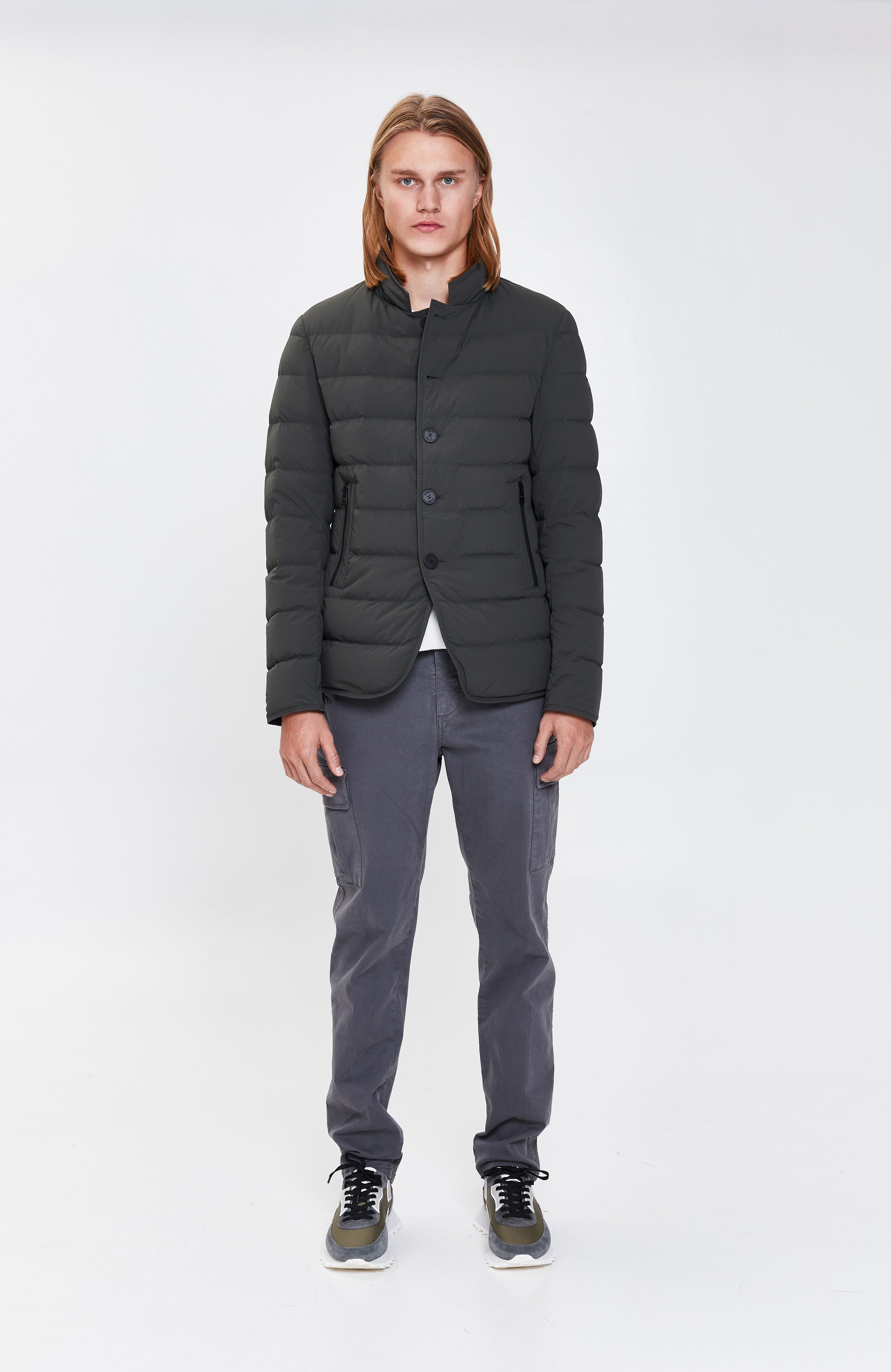 Duno Green Quilted blazer jacket master image 11