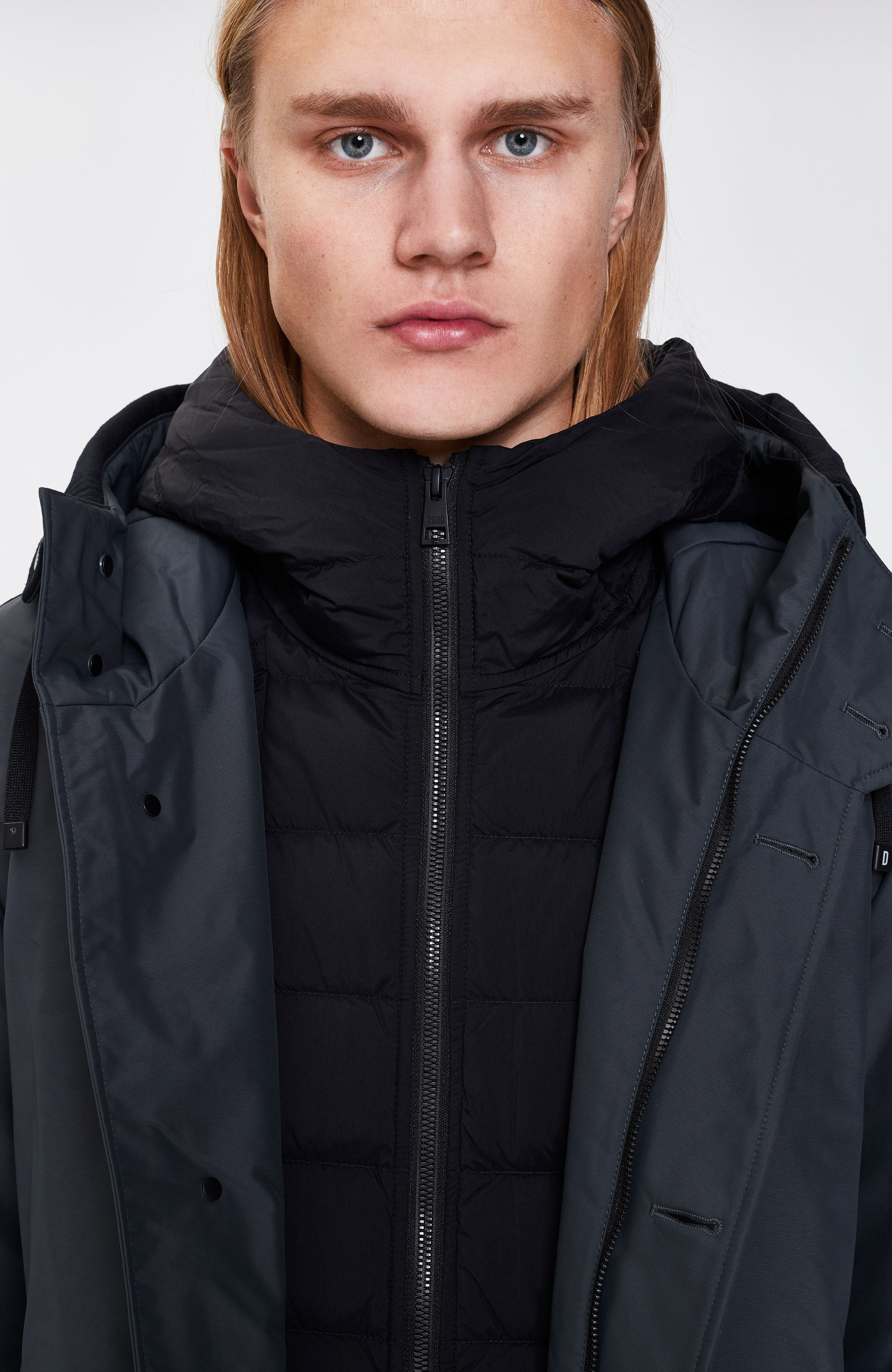 Duno Grey Tehnilisest kangast tepitud parka-transformer cosmos image 19