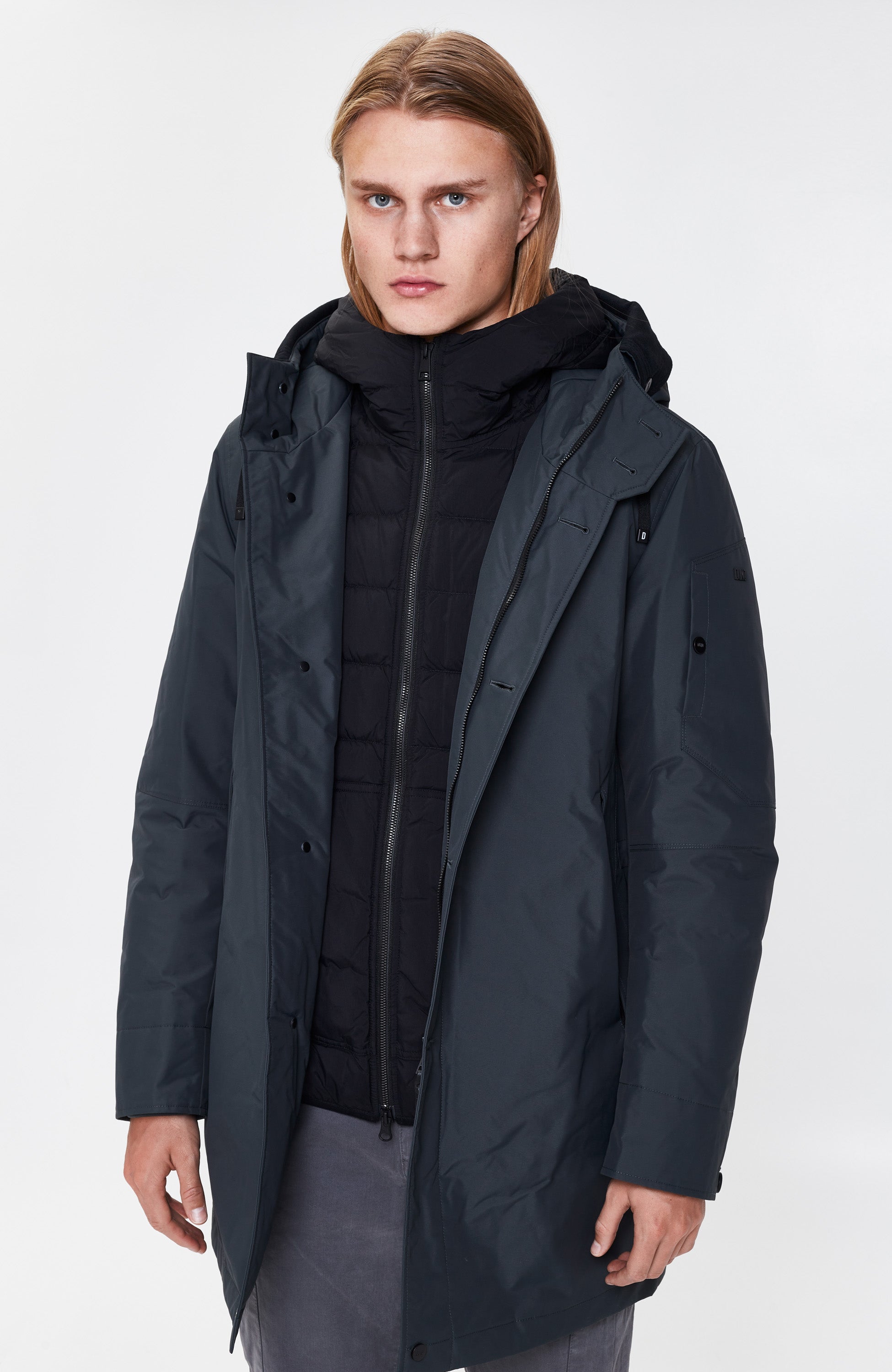 Technical quilted parka-transformer COSMOS