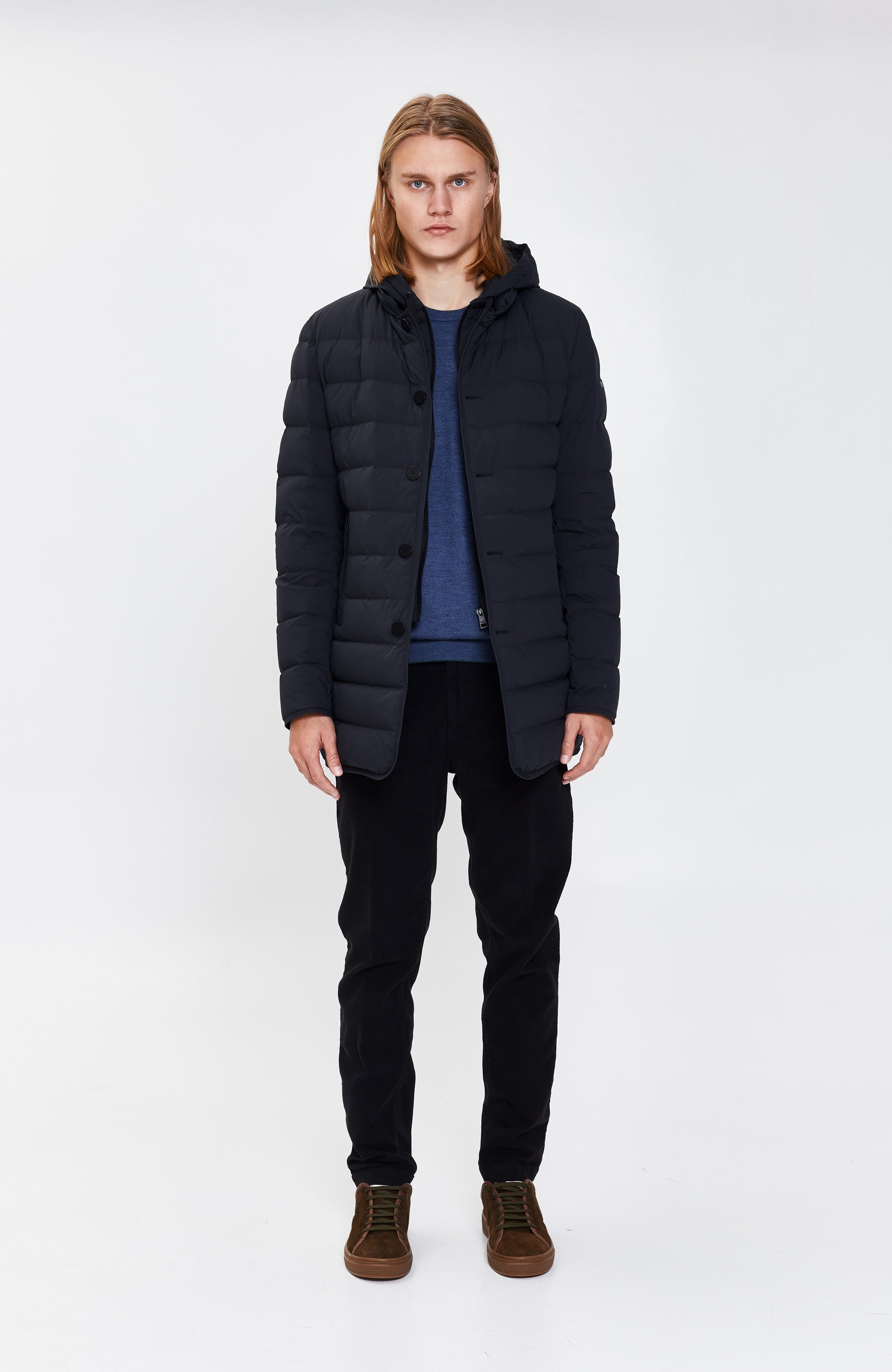Duno Blue Detachable hood down jacket loft hoody image 13
