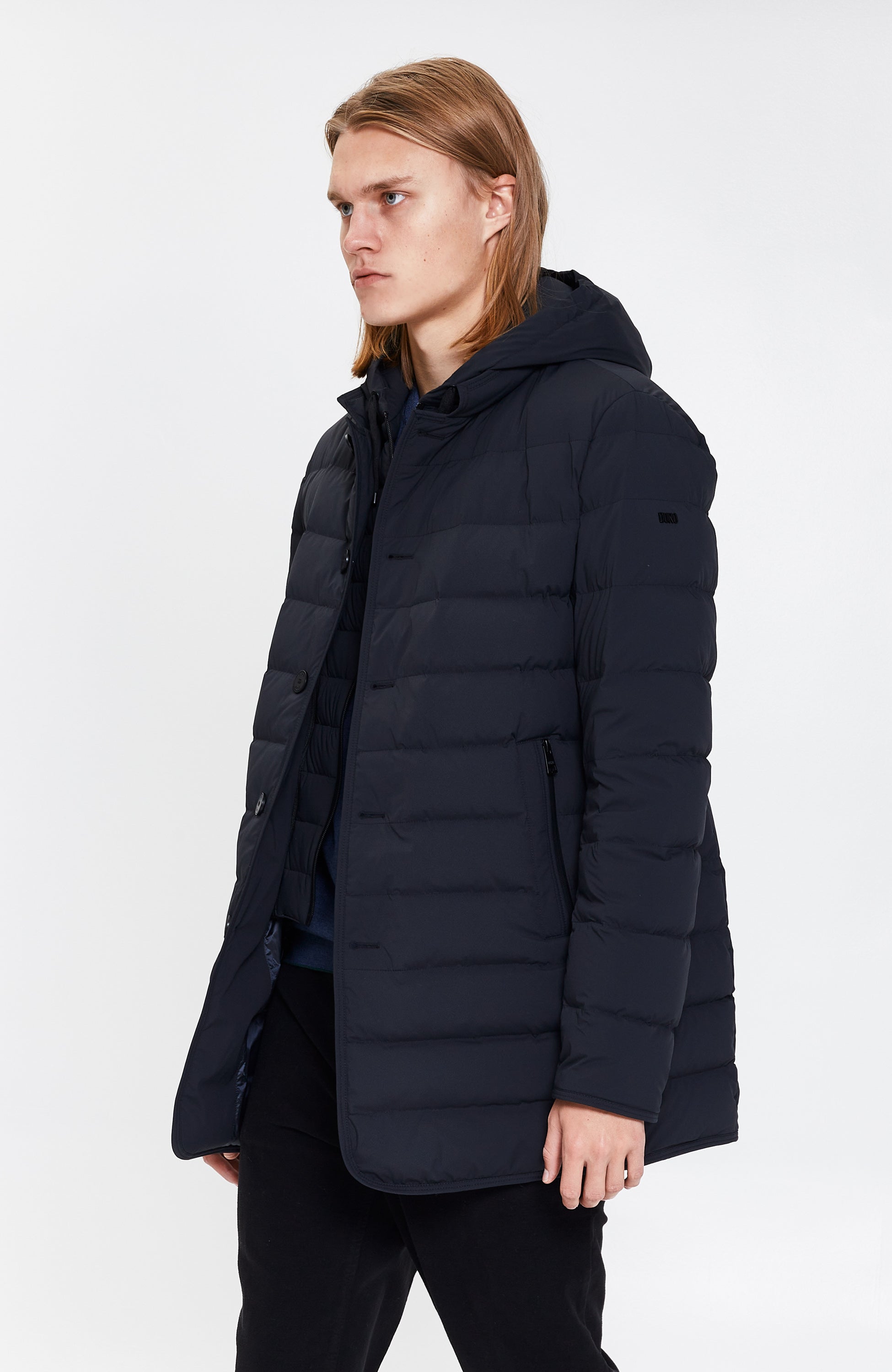 Duno Blue Detachable hood down jacket loft hoody image 4