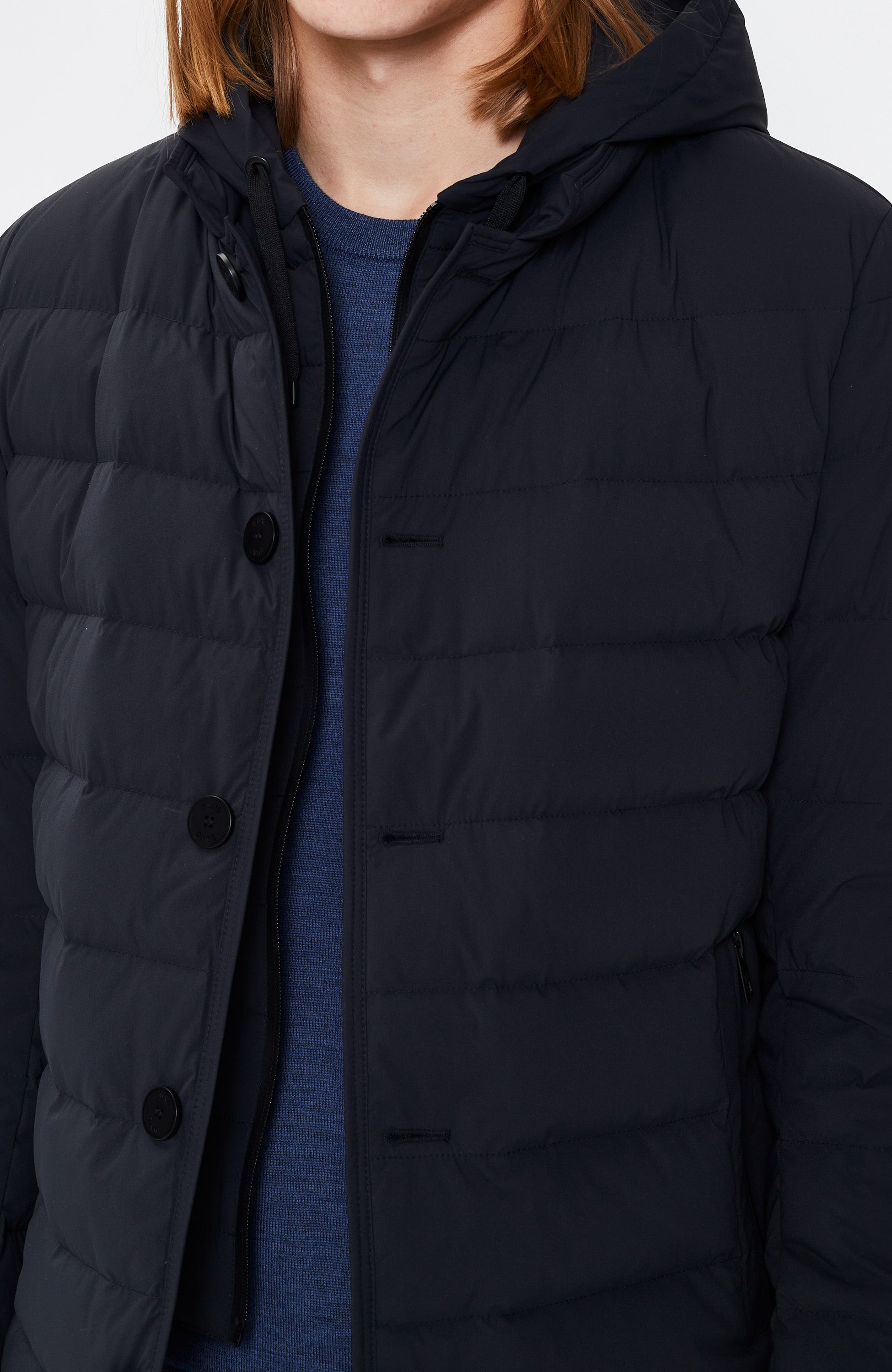 Duno Blue Detachable hood down jacket loft hoody image 9