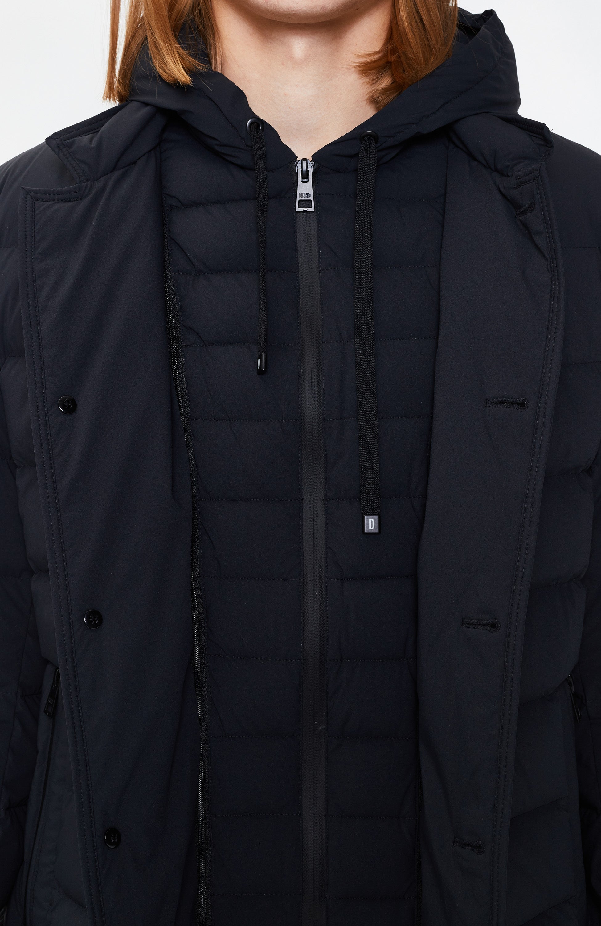 Duno Blue Detachable hood down jacket loft hoody image 8