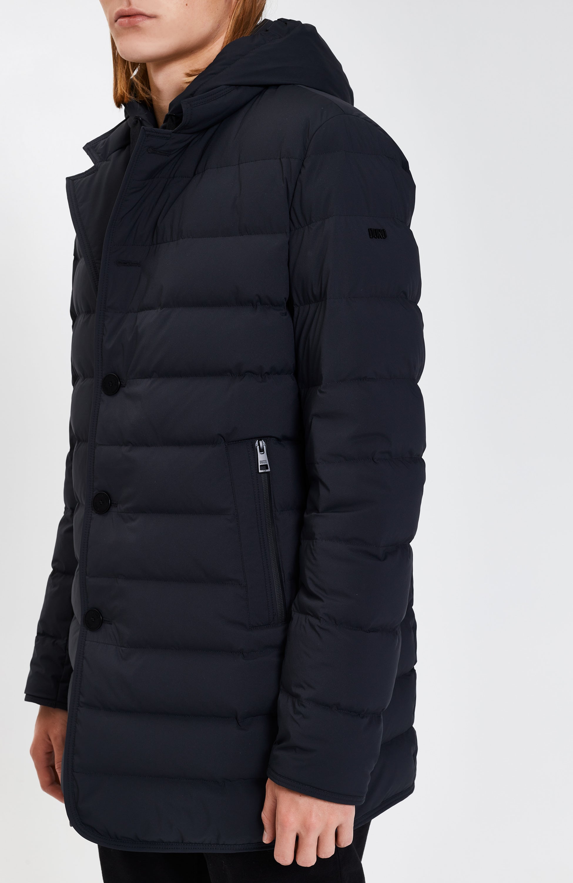 Duno Blue Detachable hood down jacket loft hoody image 5