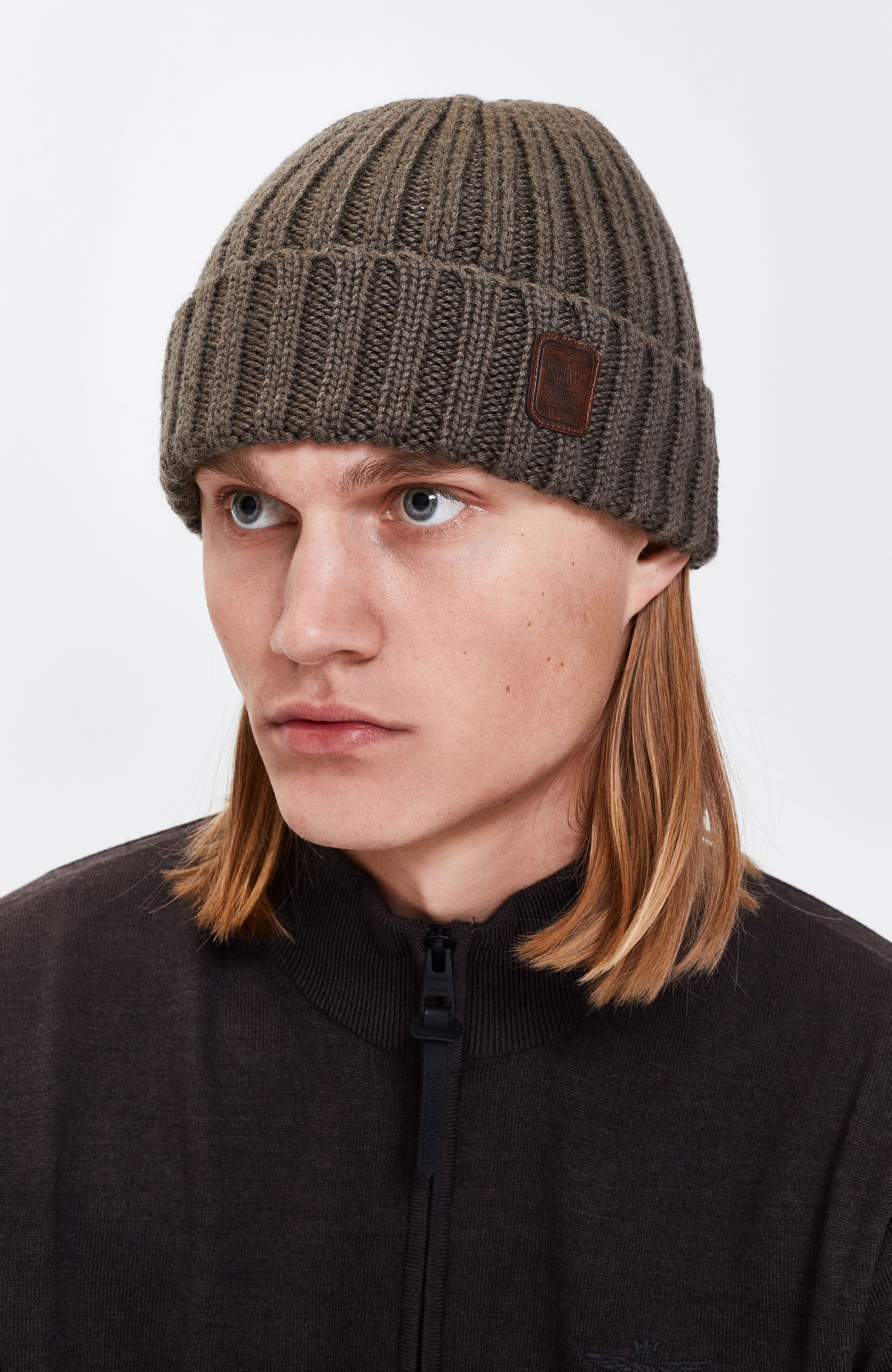 Knit wool beanie