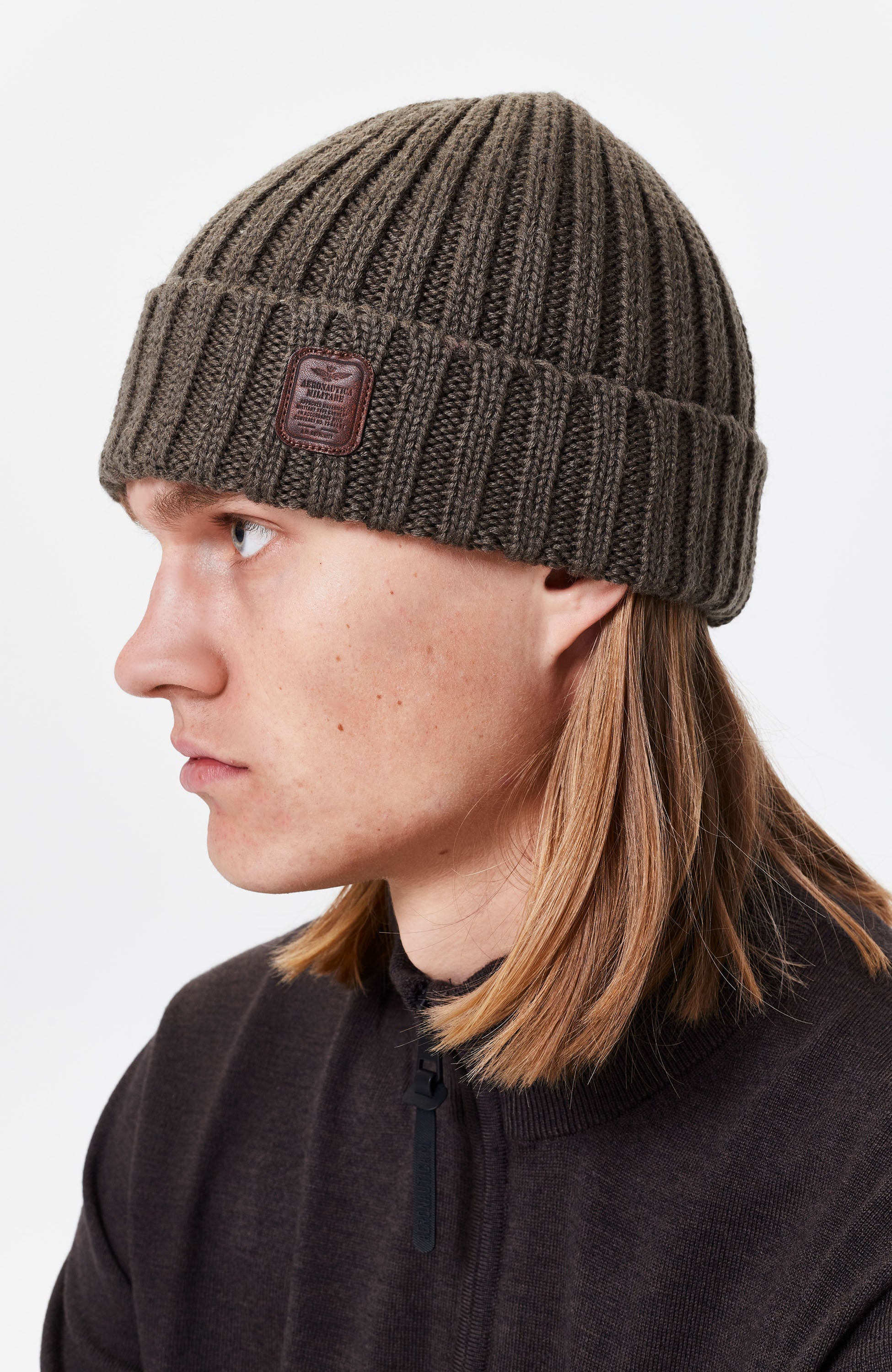 Knit wool beanie