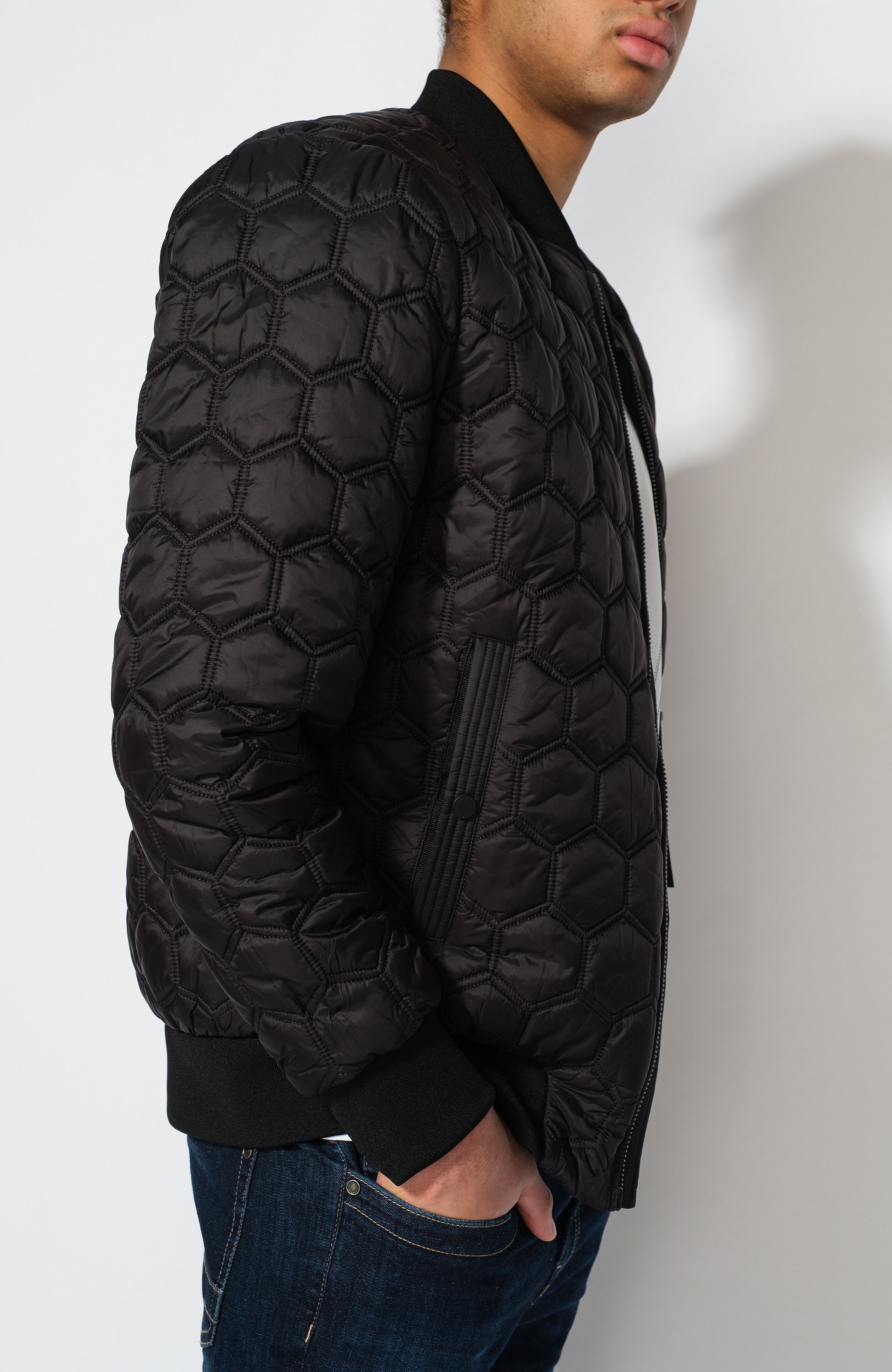 Moose knuckles Black Kärjekujulise tepinguga jope bahia image 3
