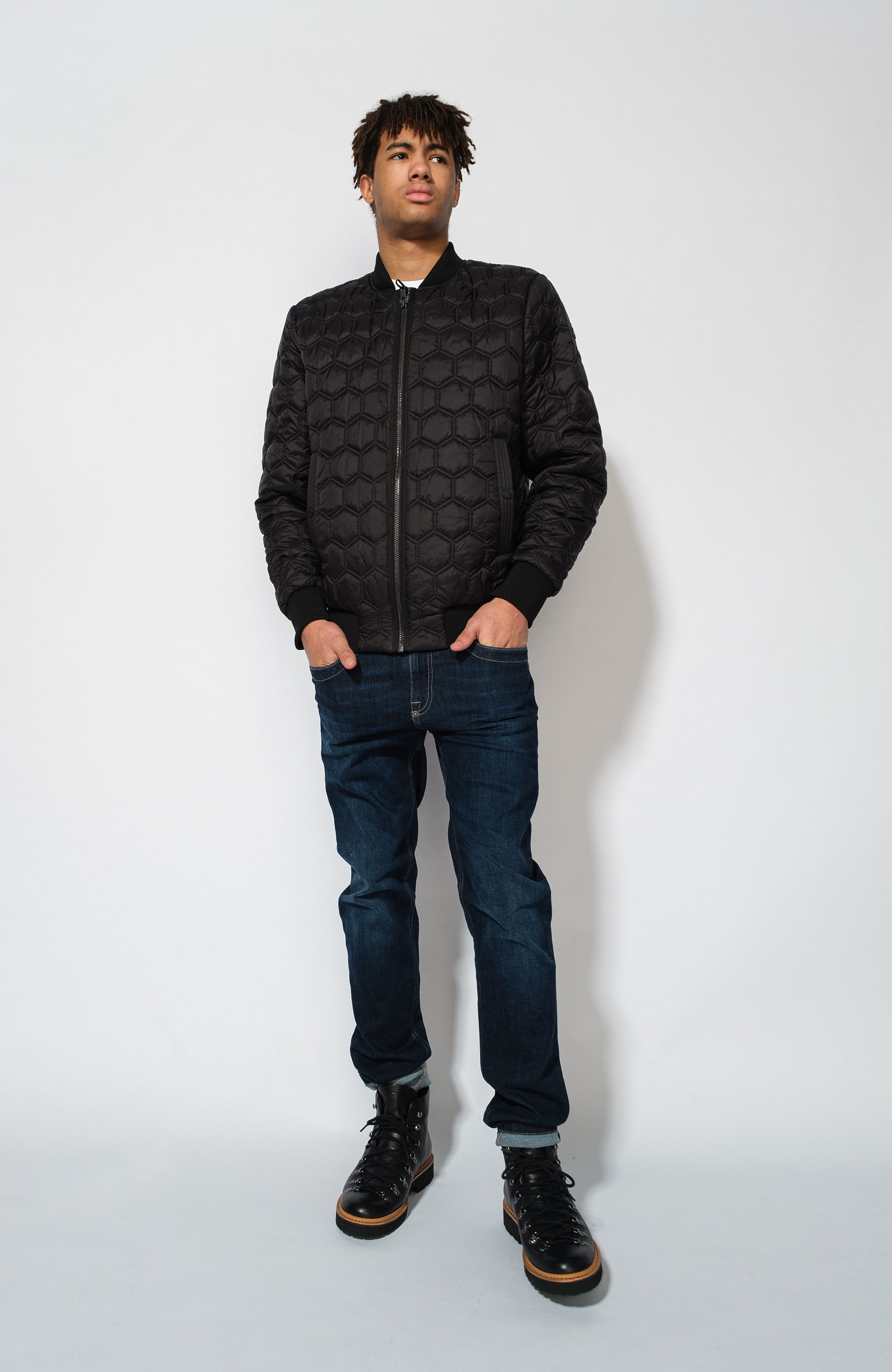 Honeycomb-stitched quilt jacket BAHIA