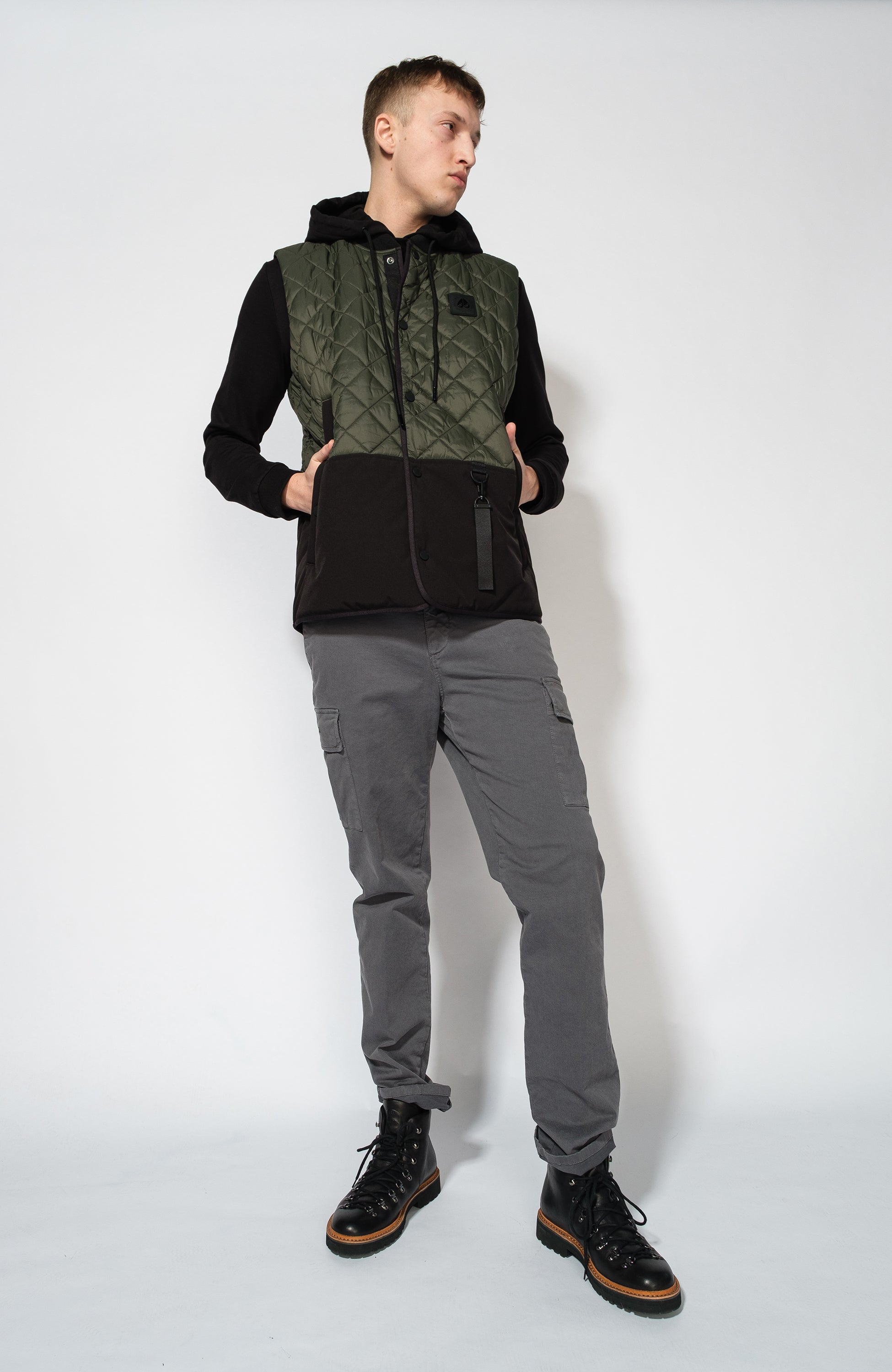 Moose knuckles Green Tepitud vest logo embleemiga clearwater image 10