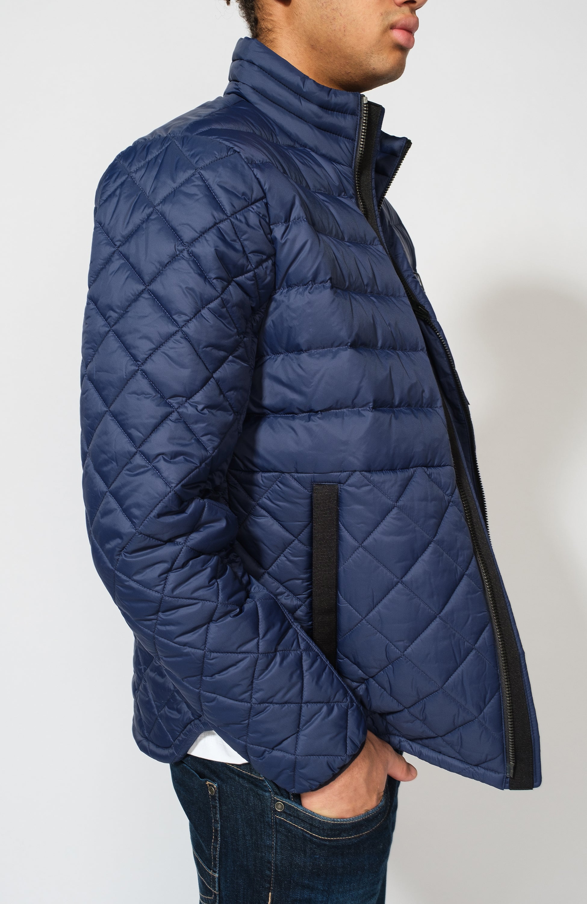 Moose knuckles Blue Tepitud jope logo embleemiga boynton image 4