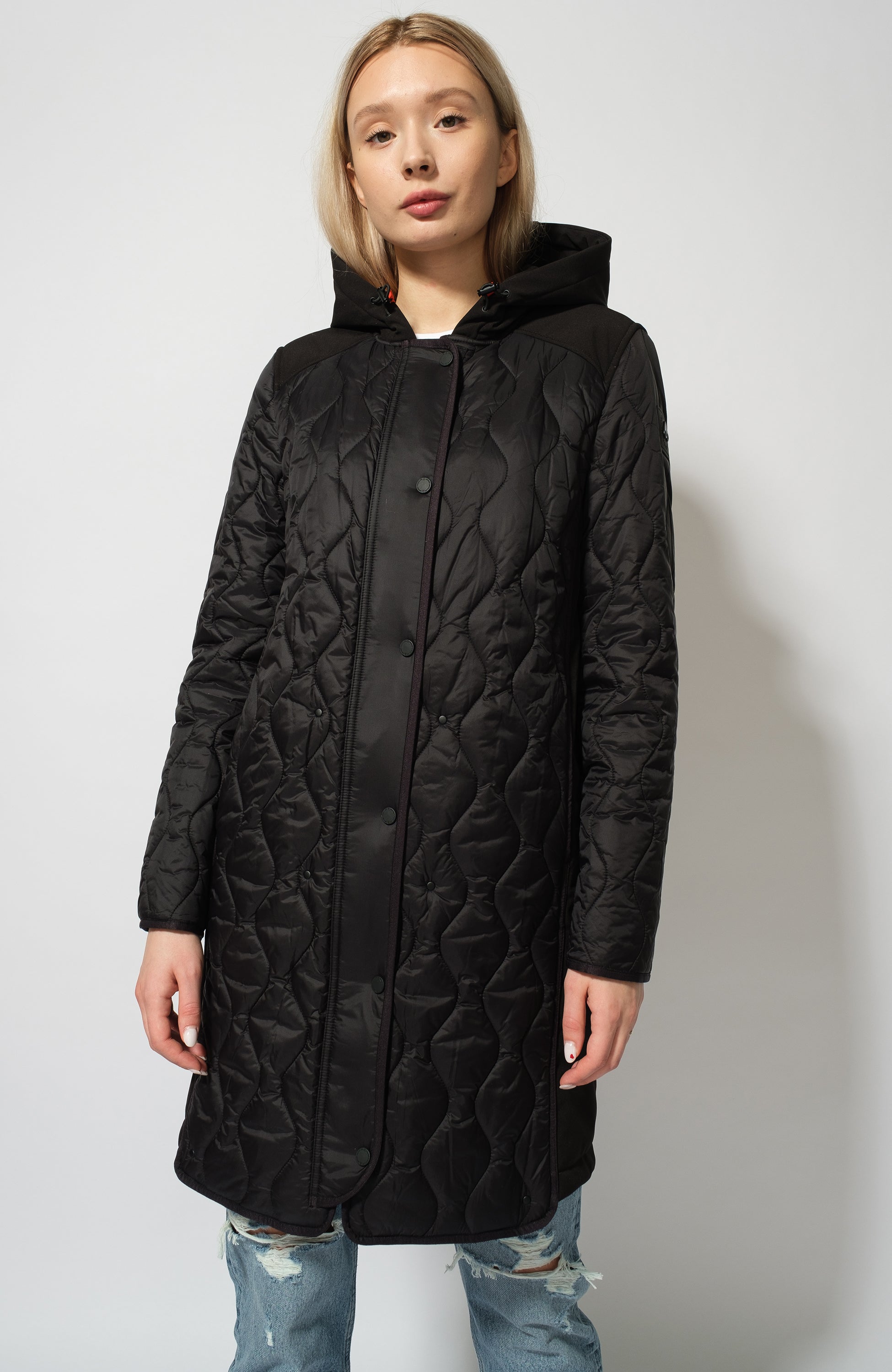 Pikowana parka z kapturem MANHATTAN