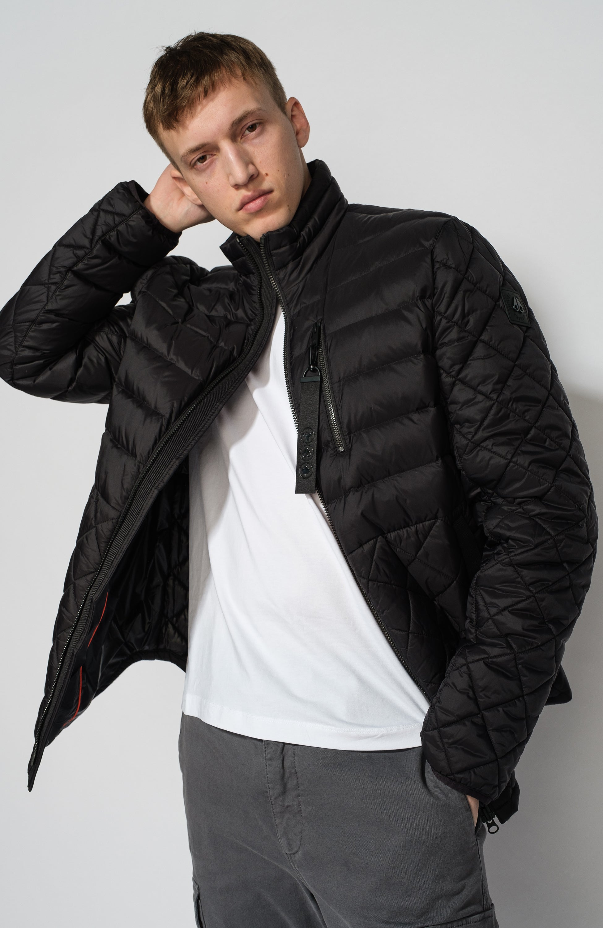 Logo-patch padded jacket BOYNTON