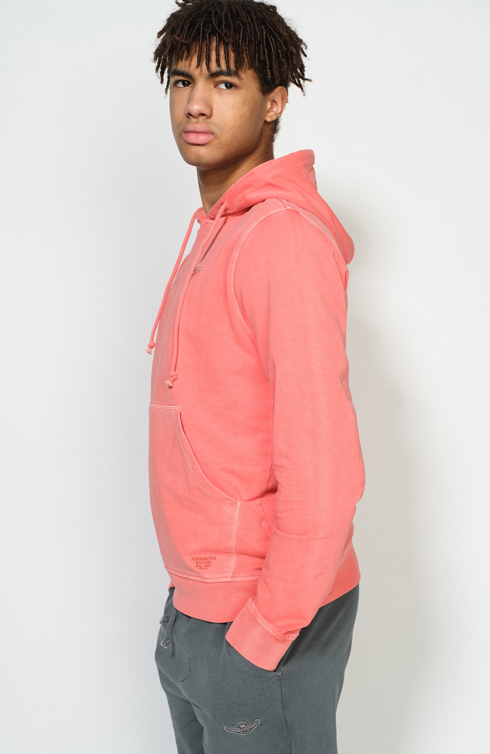 Aeronautica militare Pink Hooded tracksuit set image 4
