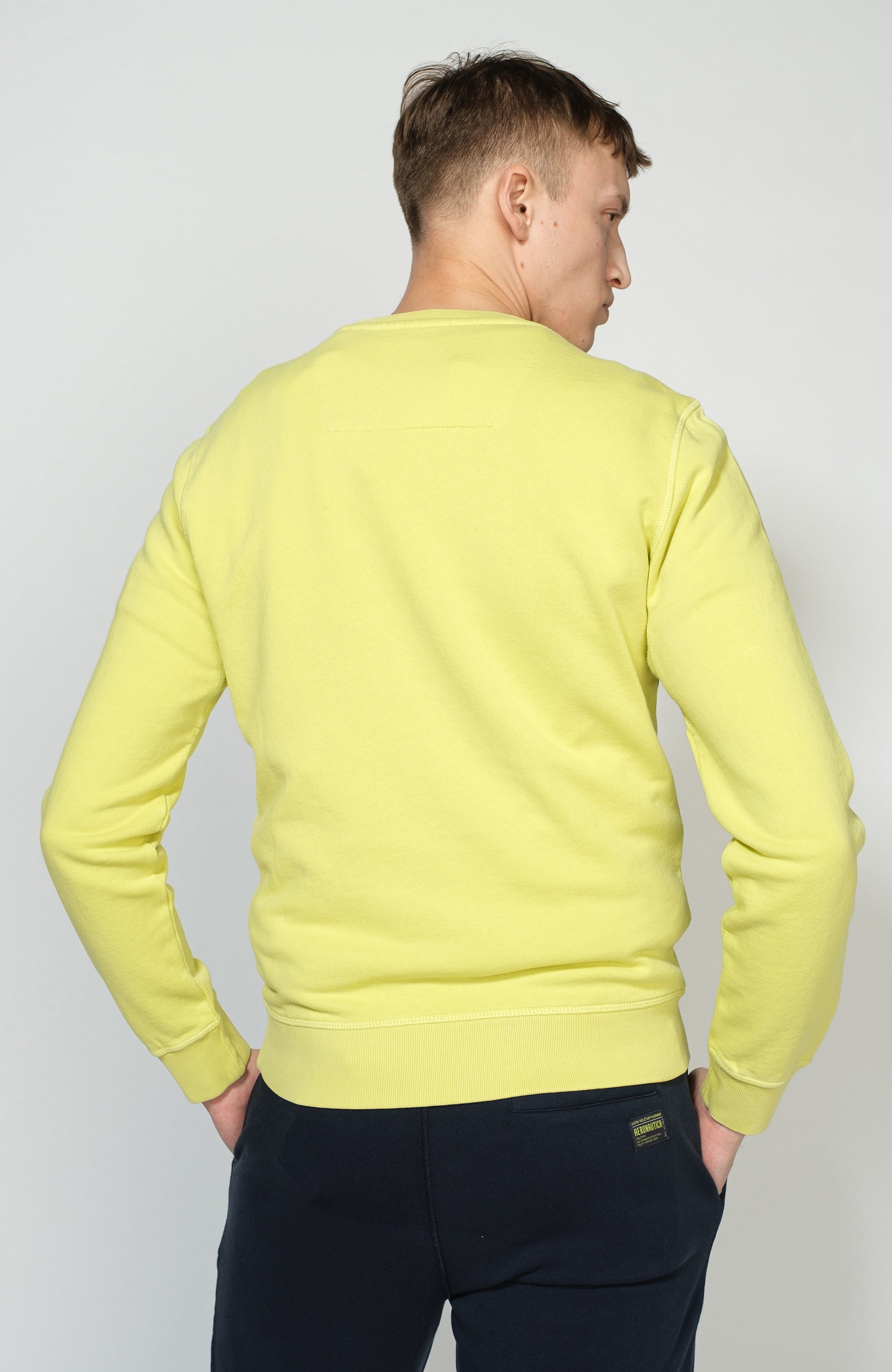 Aeronautica militare Yellow Logo-print cotton sweatshirt image 4