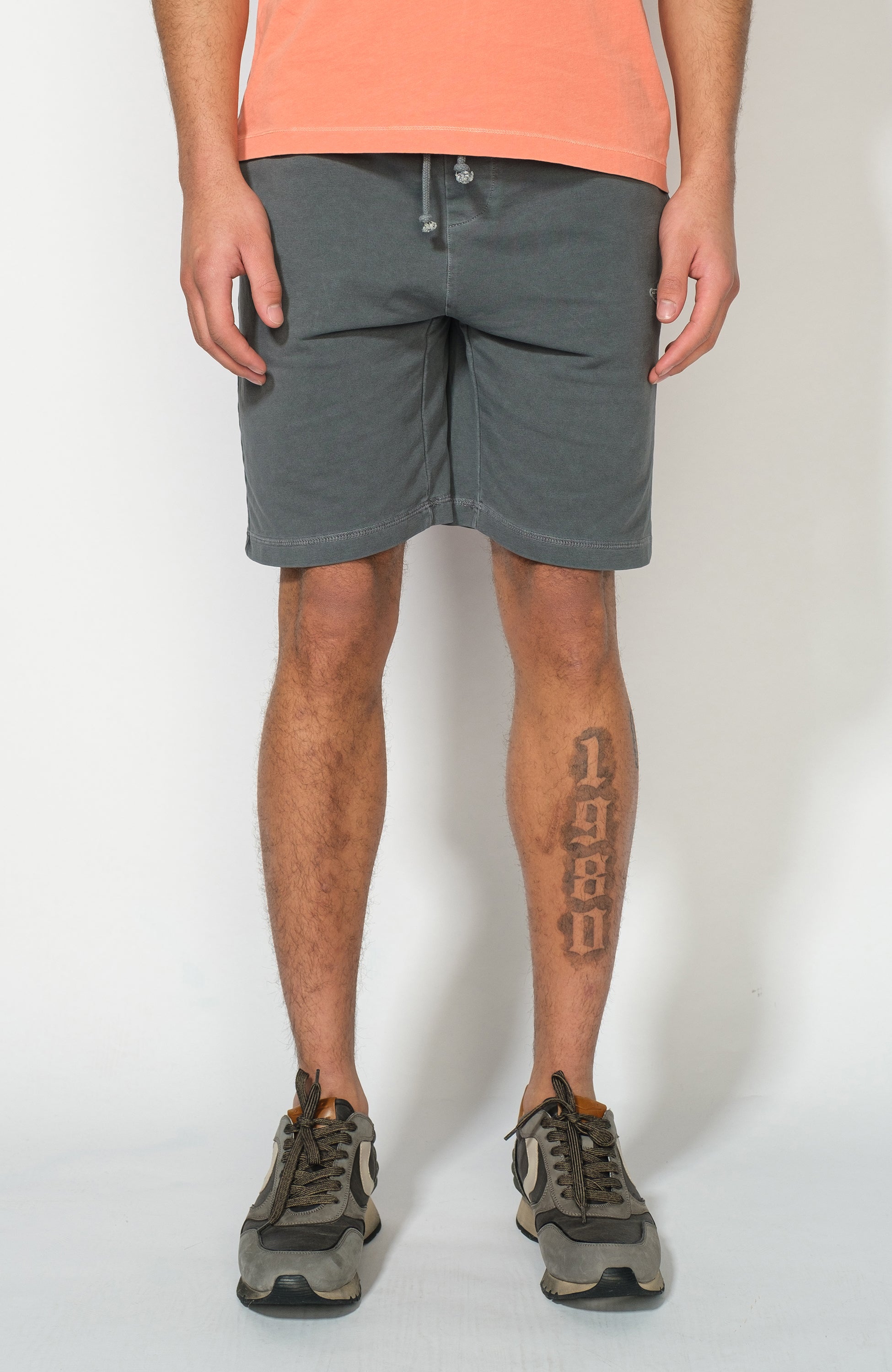 Aeronautica militare Grey Lühikesed püksid vööpaelaga jercey-kangast image 2