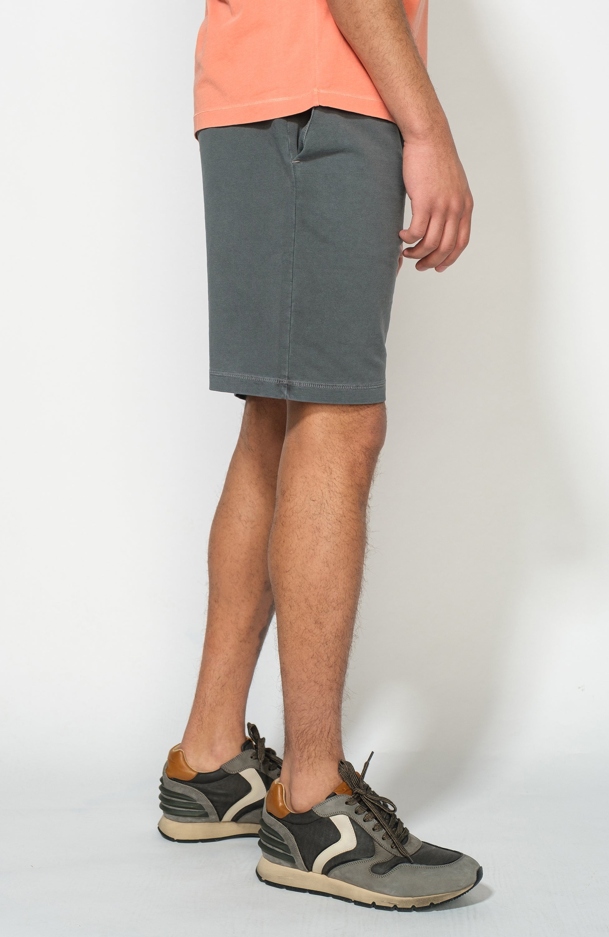 Aeronautica militare Grey Lühikesed püksid vööpaelaga jercey-kangast image 3