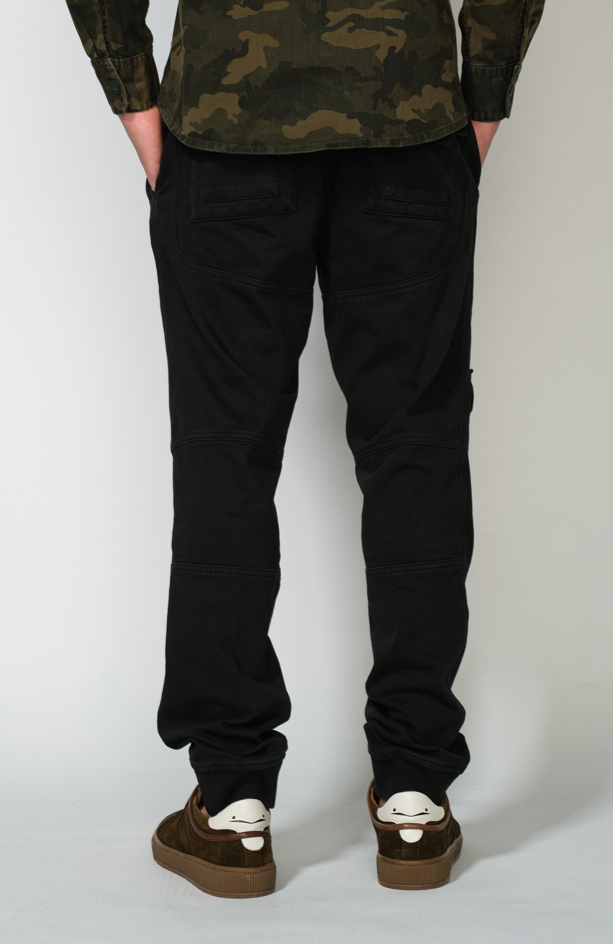 Aeronautica militare Black Multipocket jersey trousers image 5