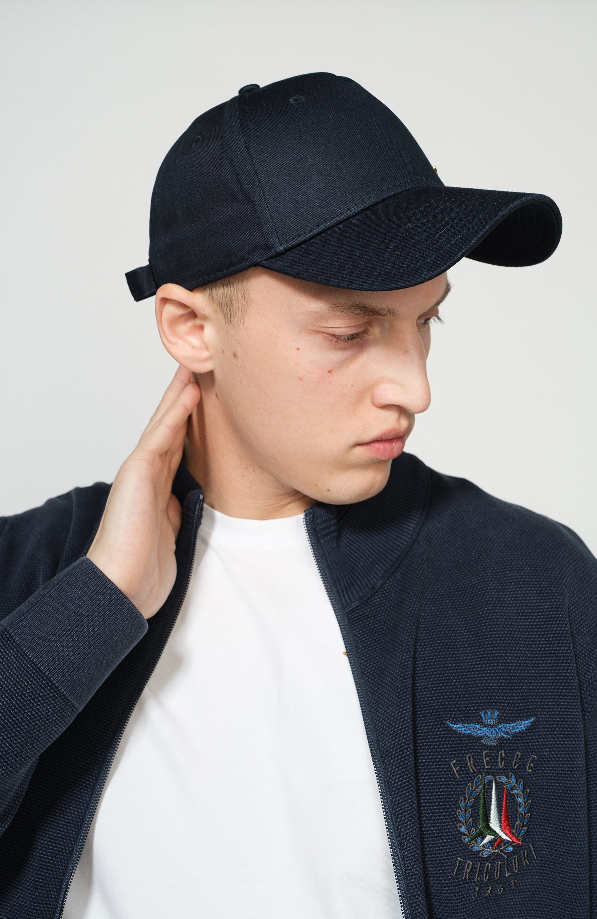 Aeronautica militare Navy Logo-embroidered zipped cardigan image 6