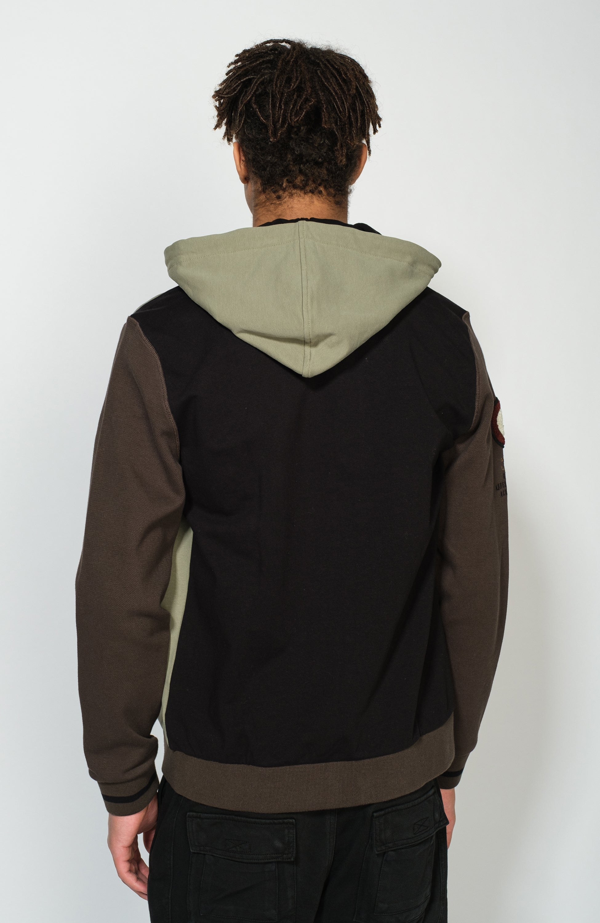 Aeronautica militare Green Patch hooded sweatshirt image 3