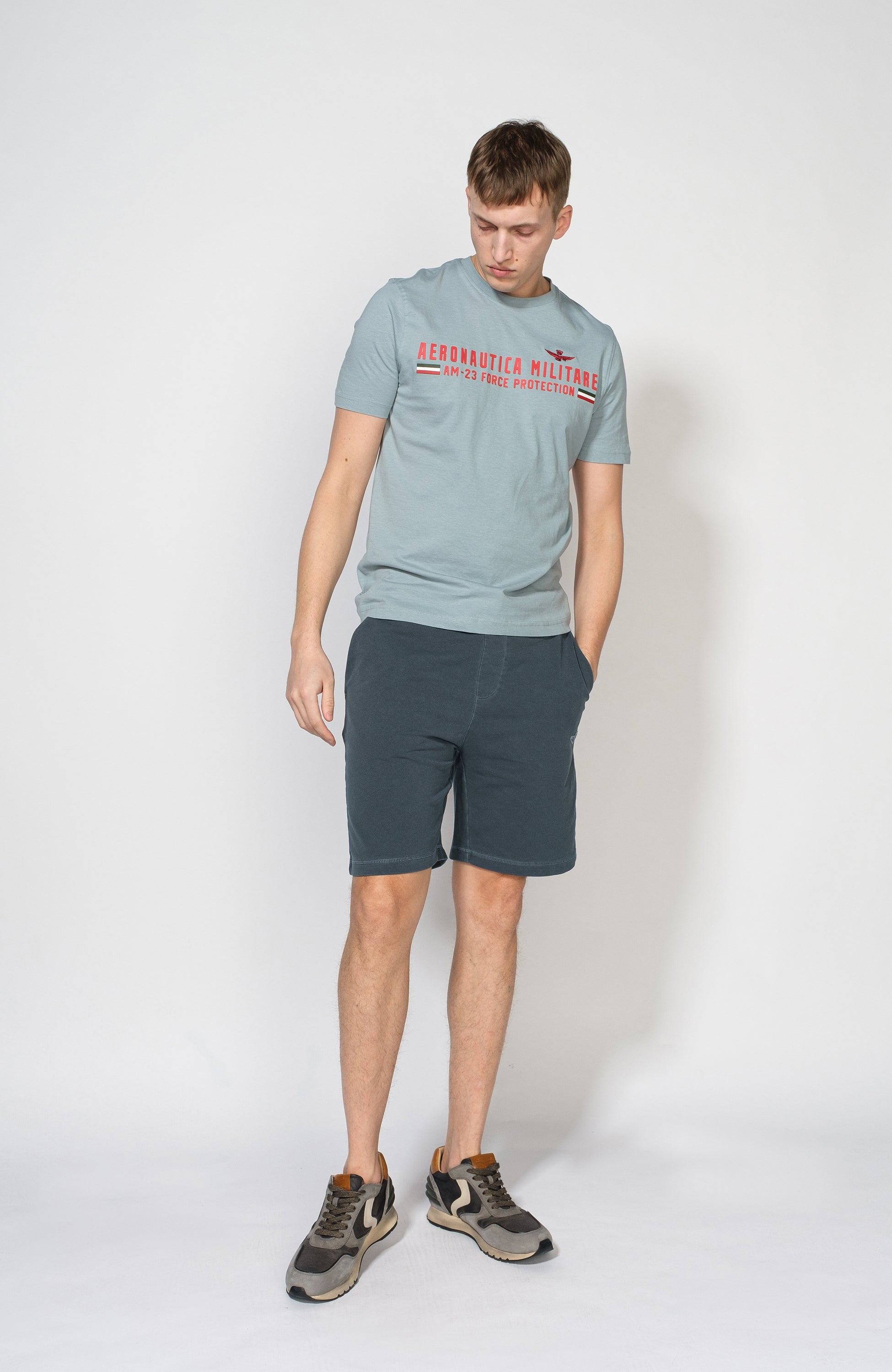 Aeronautica militare Navy Drawstring jercey shorts image 1