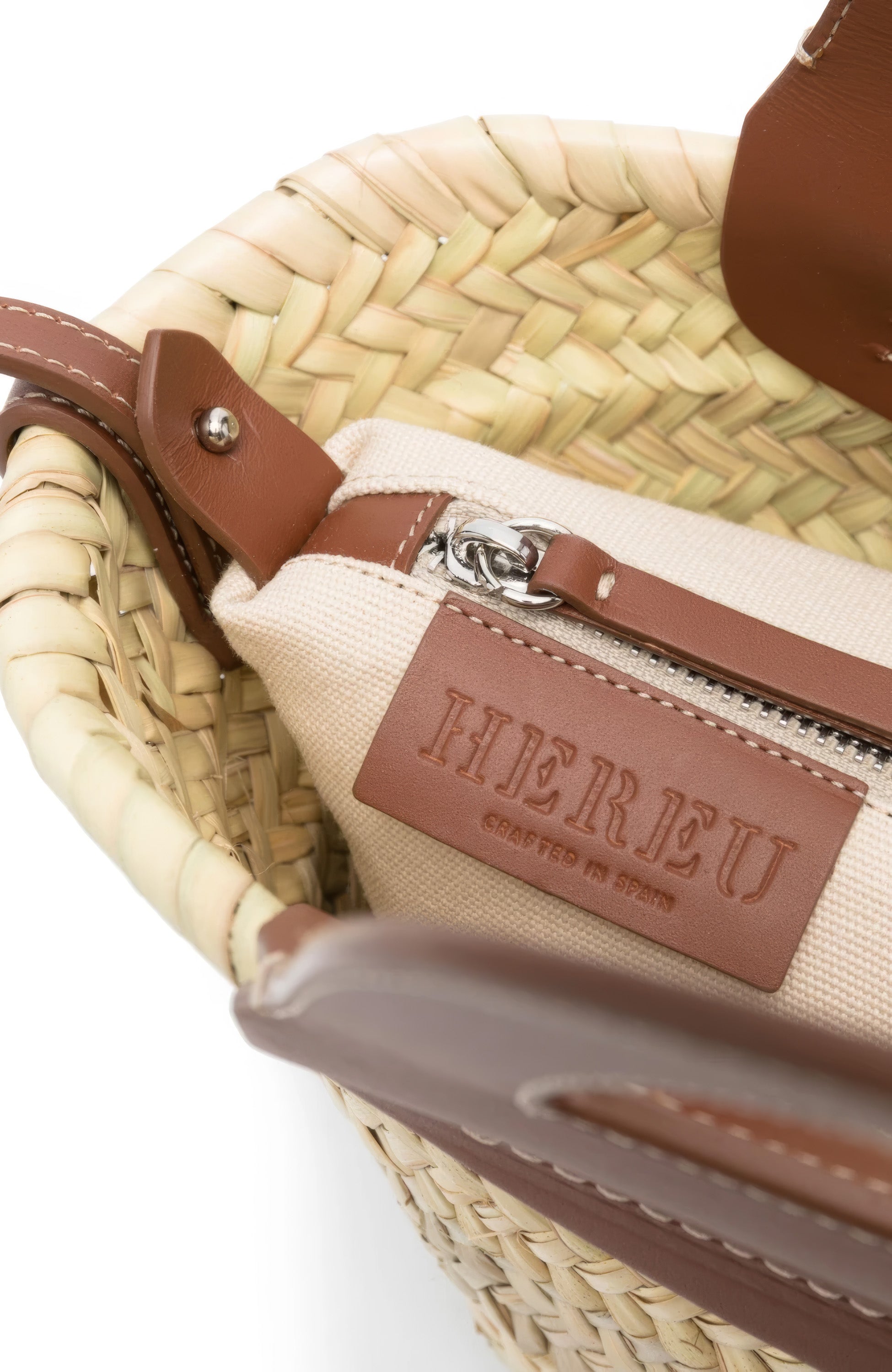 Hereu Neutral Straw tote bag cabas m image 3
