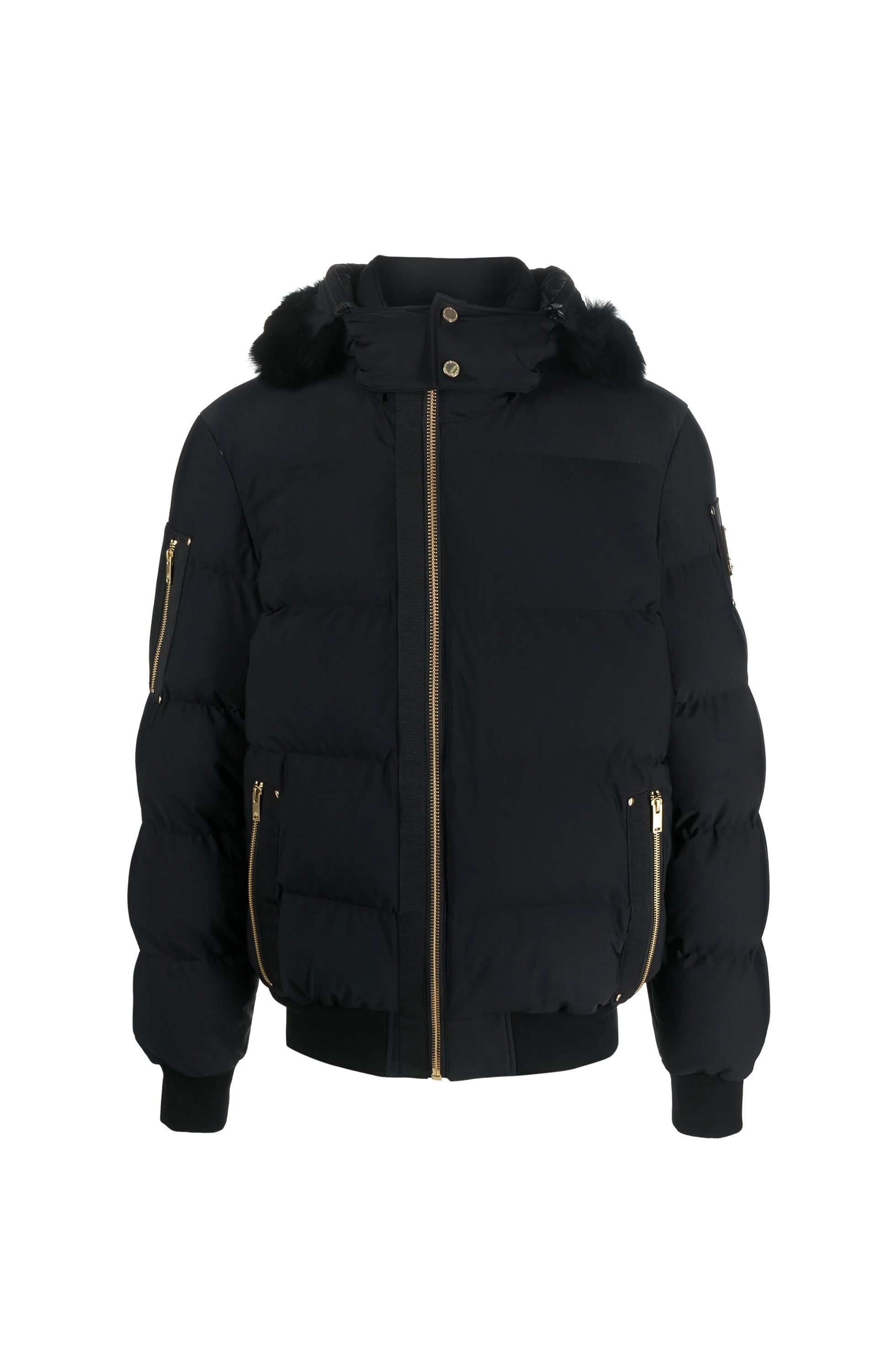 Moose knuckles Black Hooded bomber jacket stagg image 17
