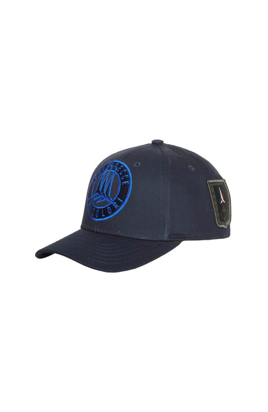 Patch-embroidered cap