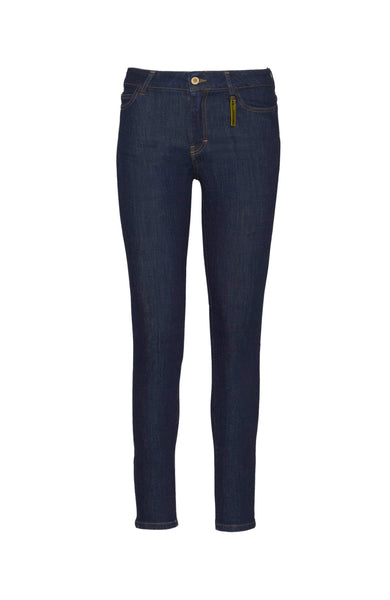 Pocket-embroidered skinny jeans