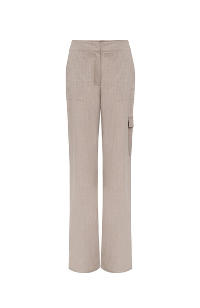 Linen cargo pants