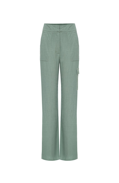 Linen cargo pants